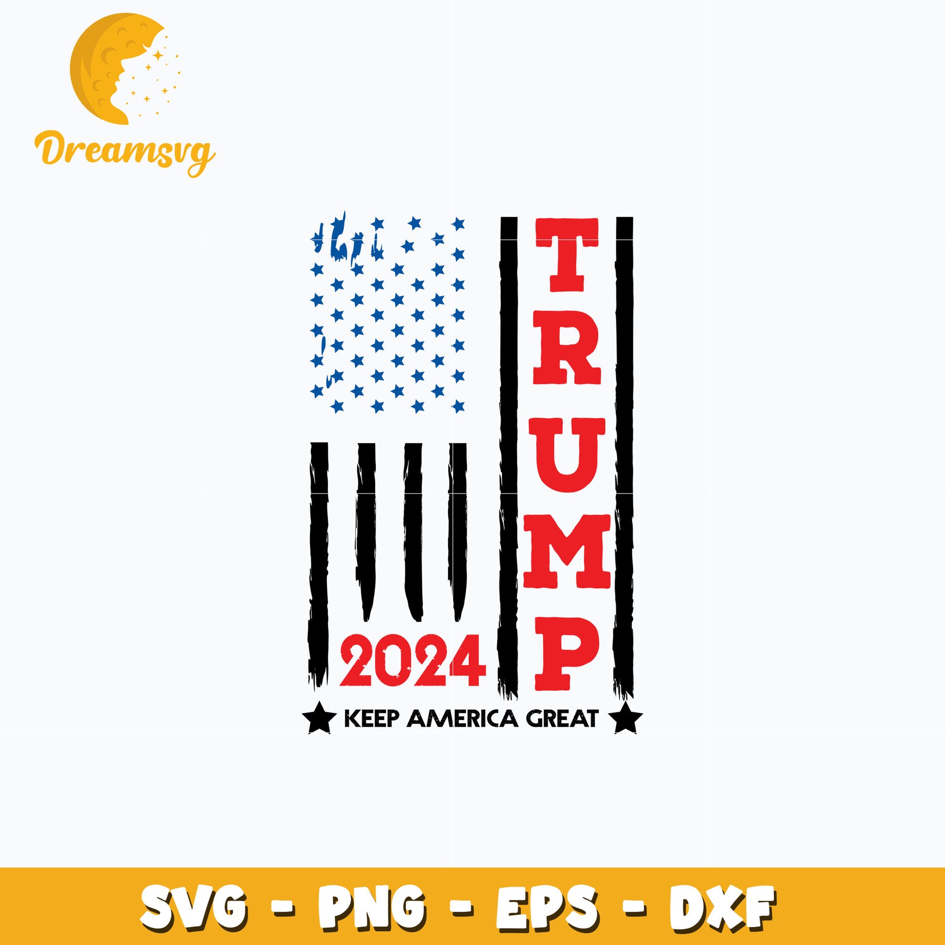 Trump 2024 keep america great flag svg, instant download