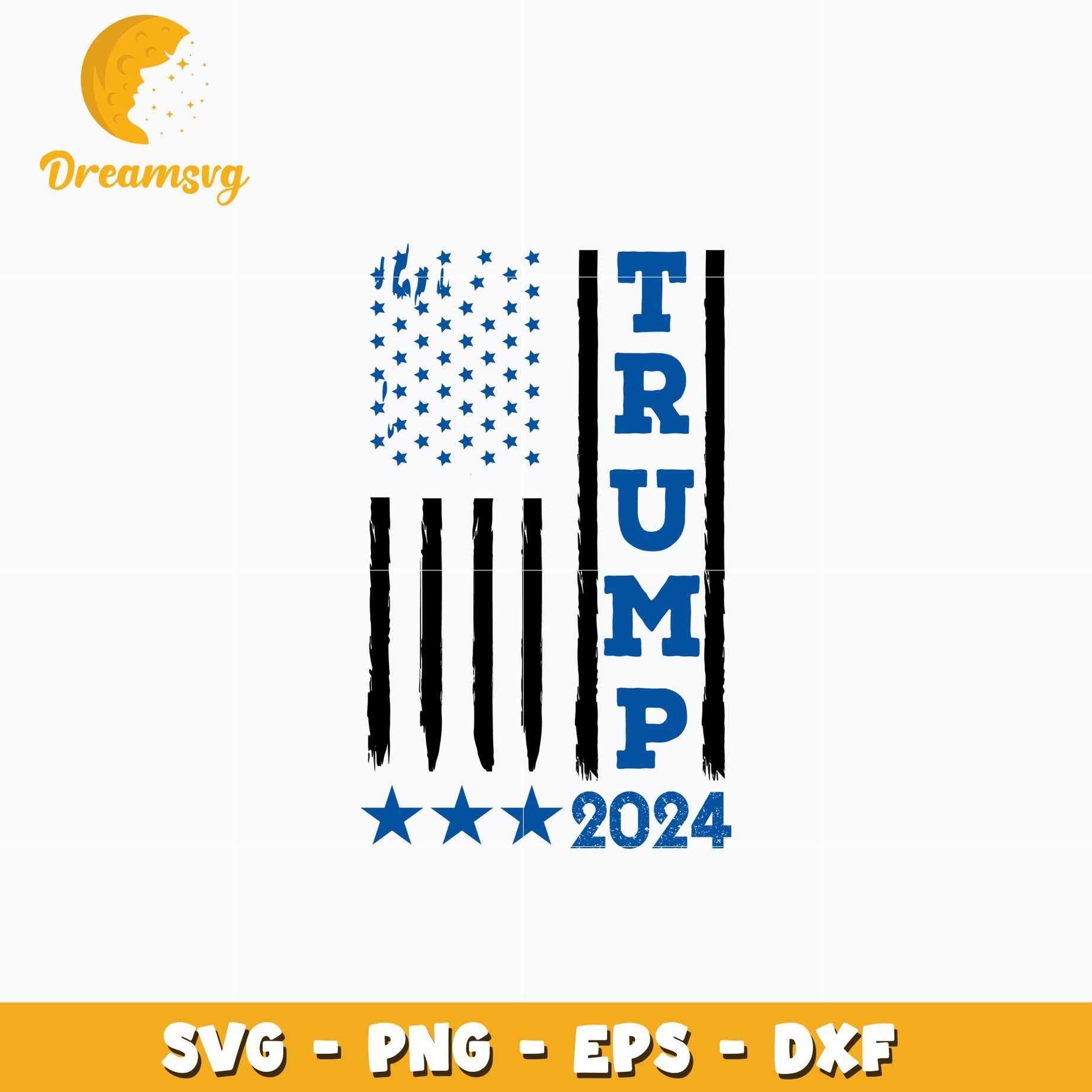 Trump 2024 flag svg, instant download