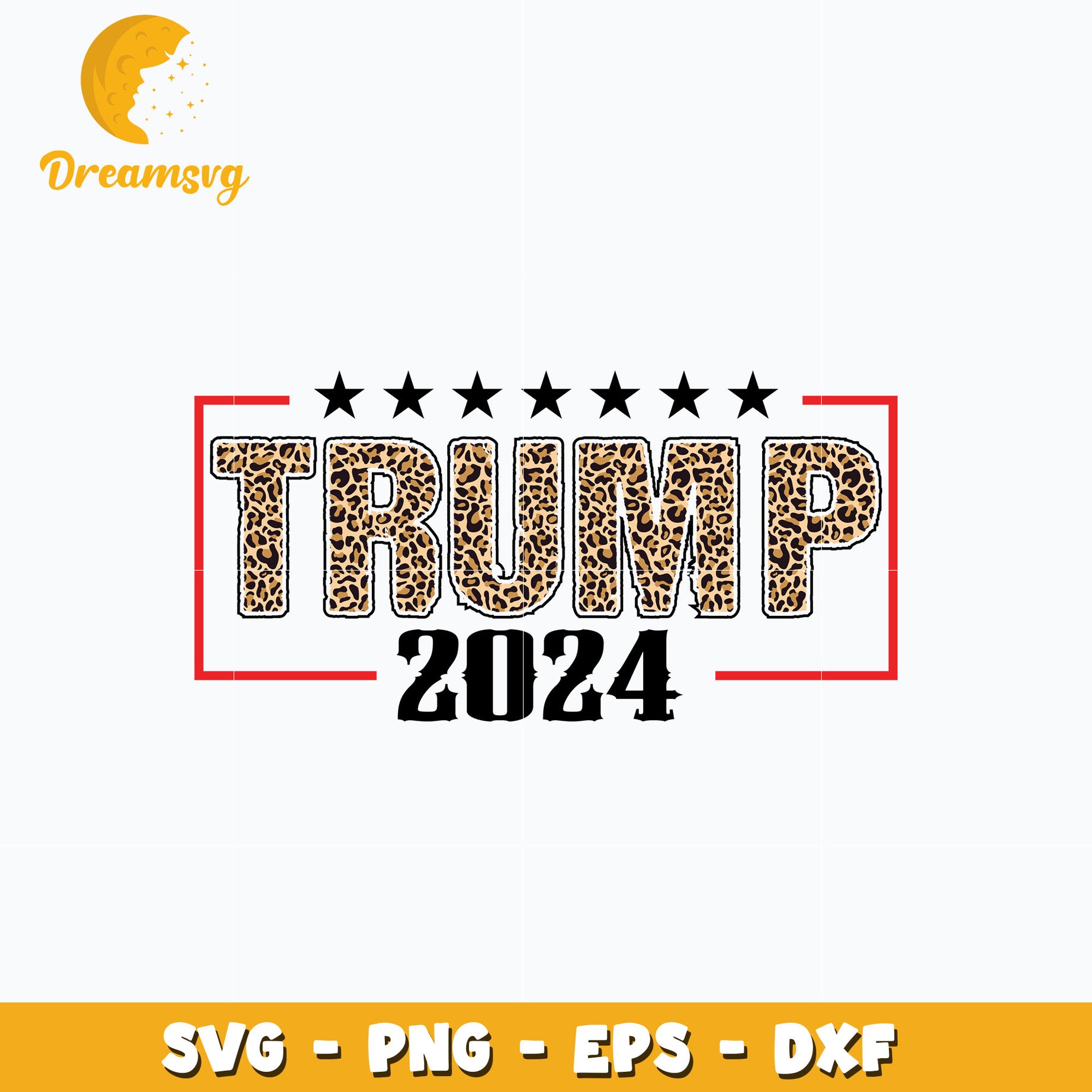 Trump 2024 leopard design svg, instant download