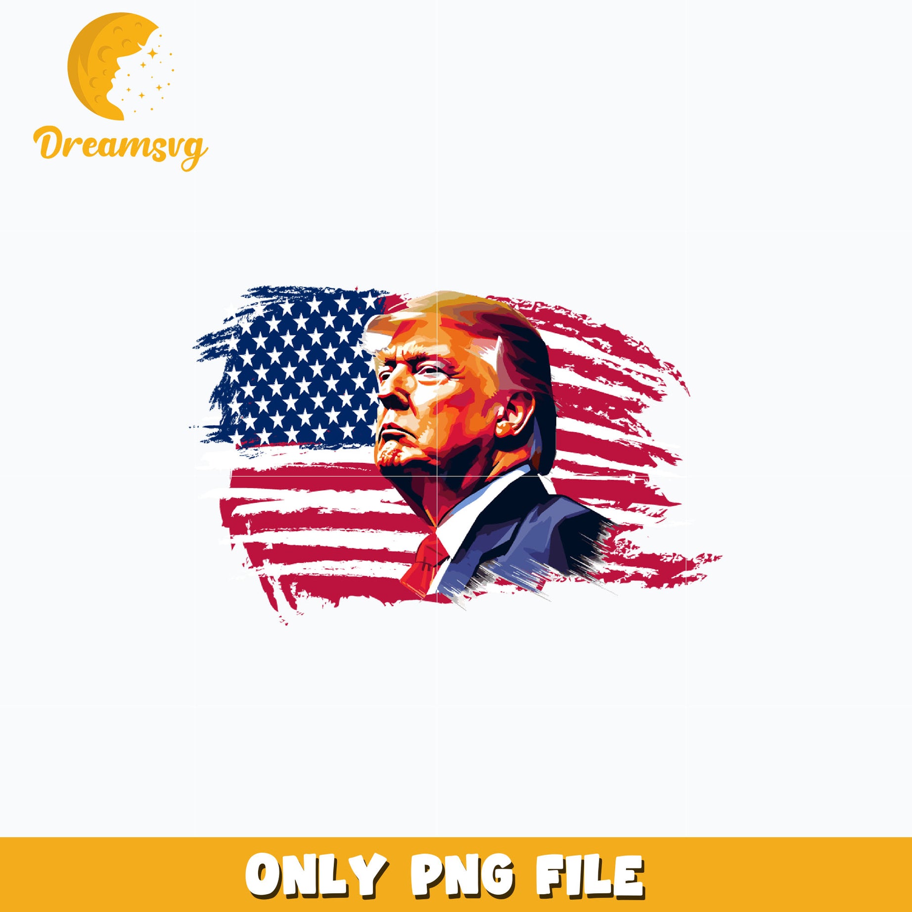 Donald Trump flag america png, trending png, digital download