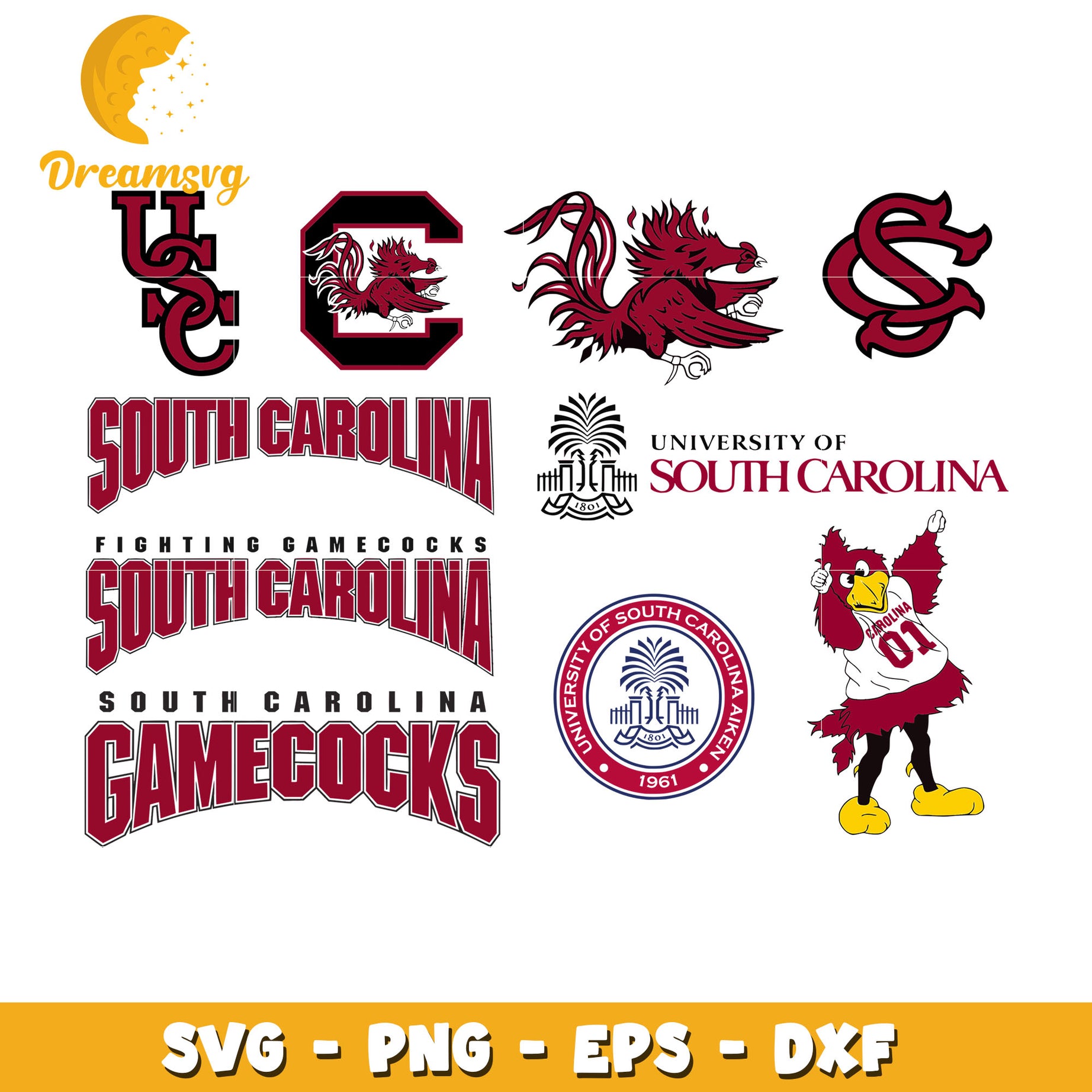 South Carolina Logo South Carolina Gamecocks 12'' X 12'' 3D Logo Wall