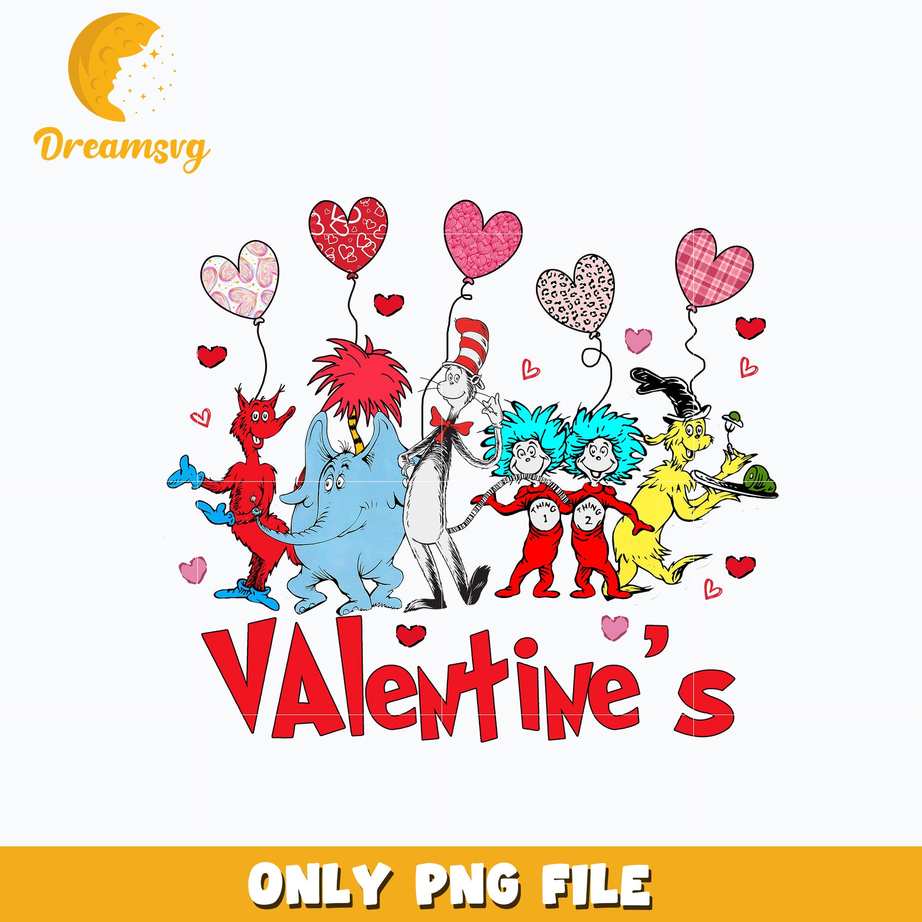 Dr seuss friends happy valentines png