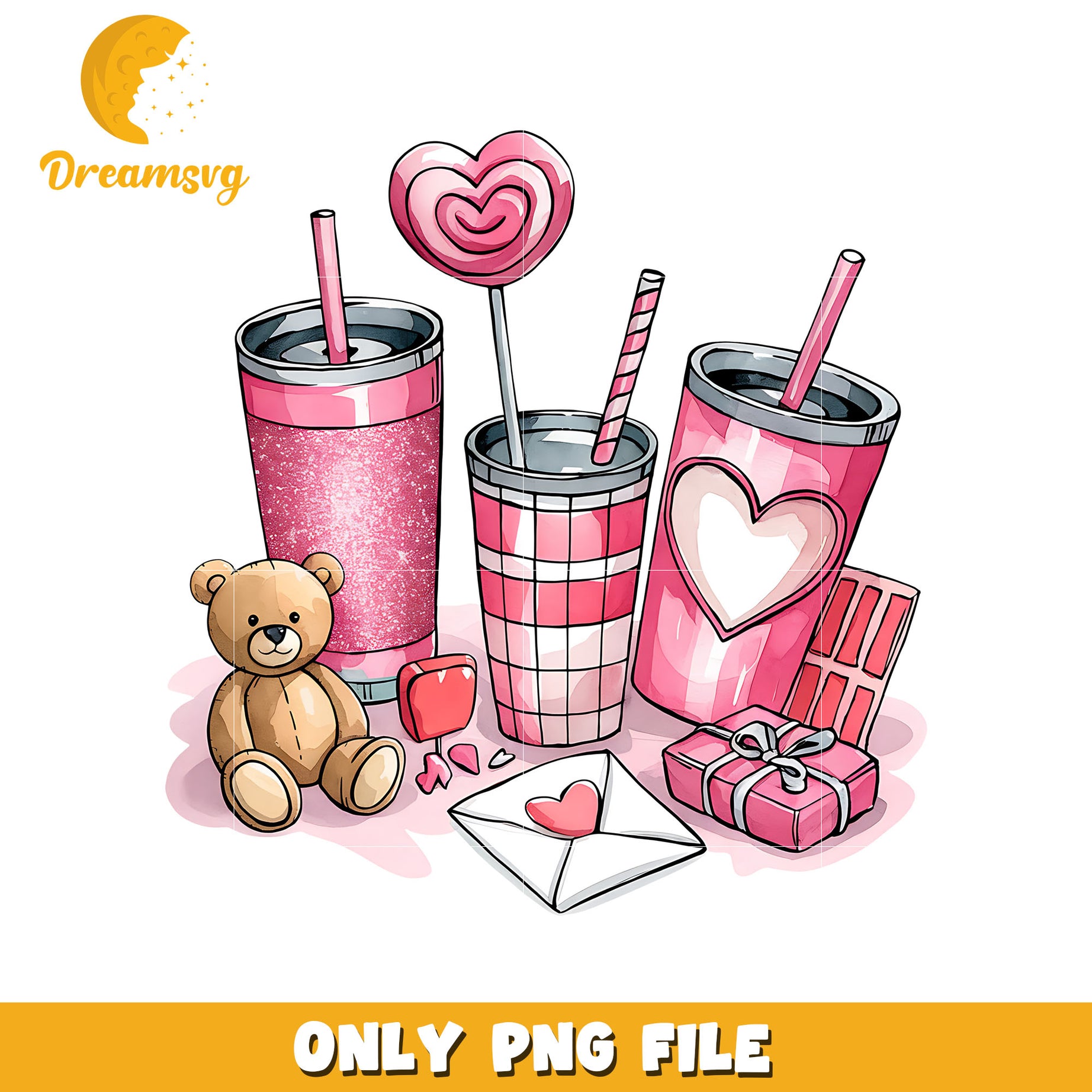 valentine cup standley tumbler design png, valentine cup png