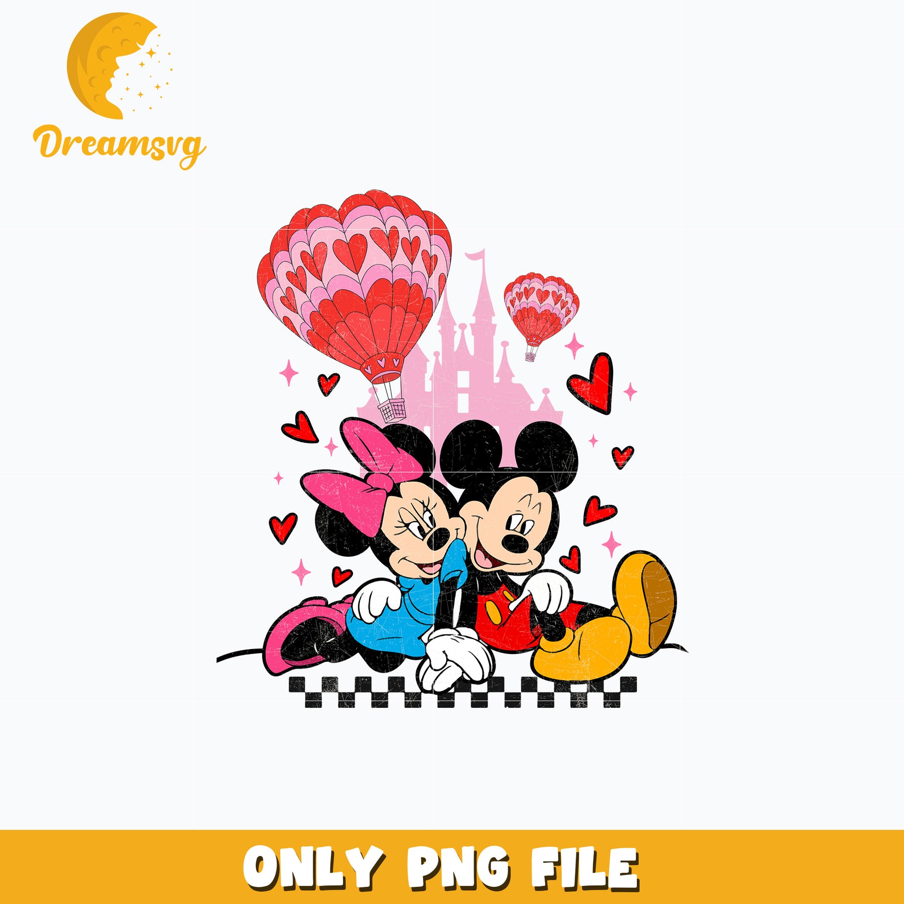 Mickey couple love valentine png