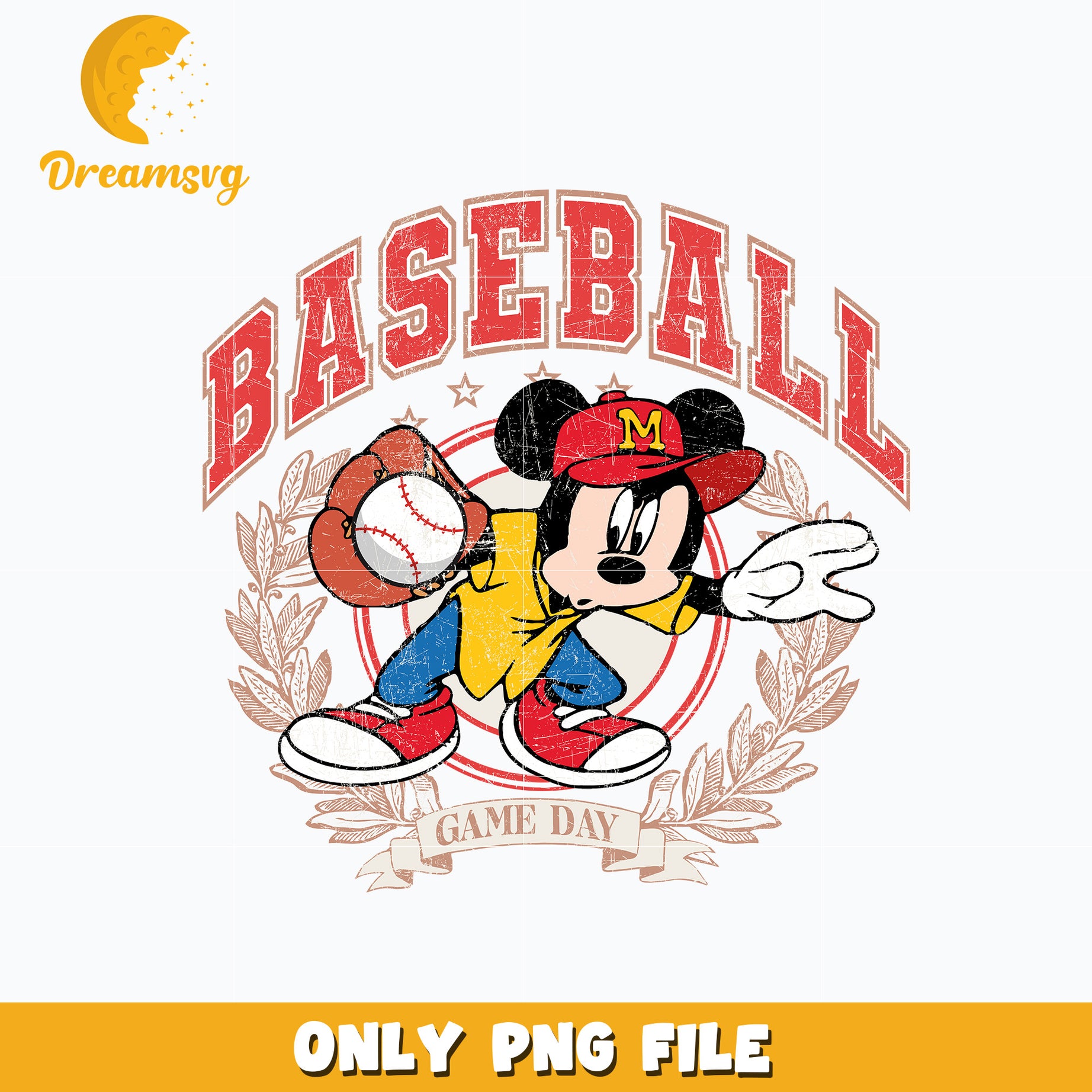 Mickey mouse baseball game day png