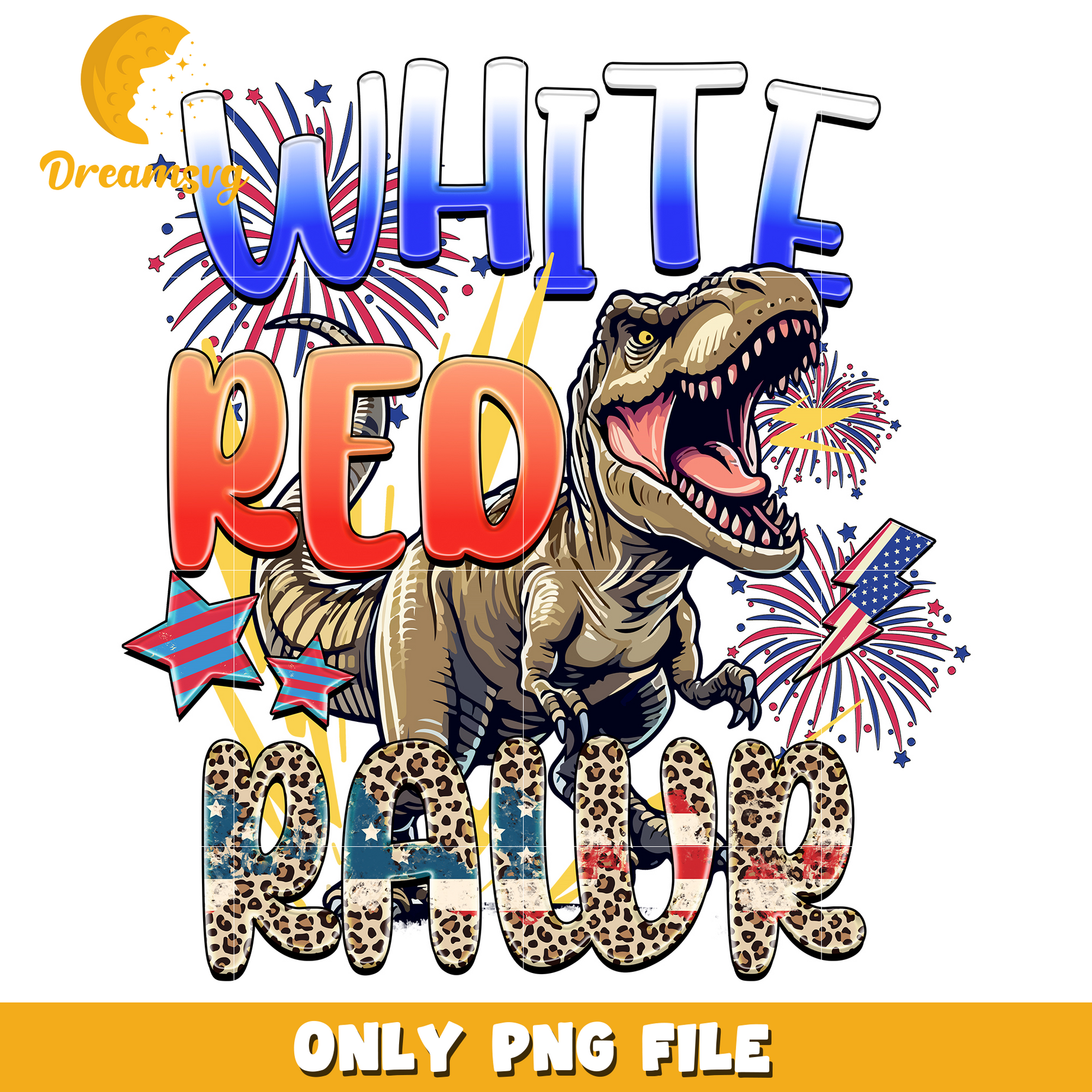 White red rawr 4th Of July png