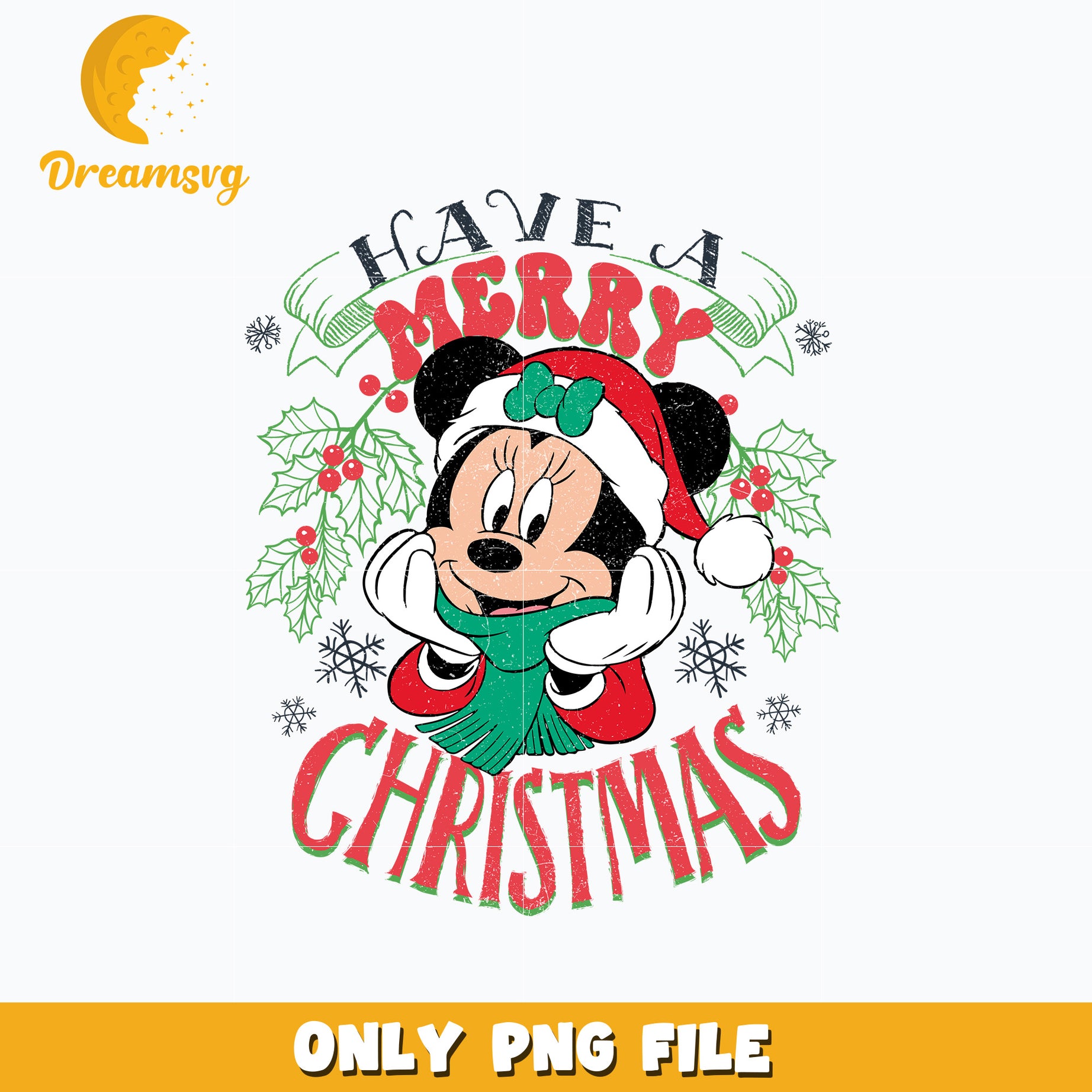 Minnie have a merry chrismas png