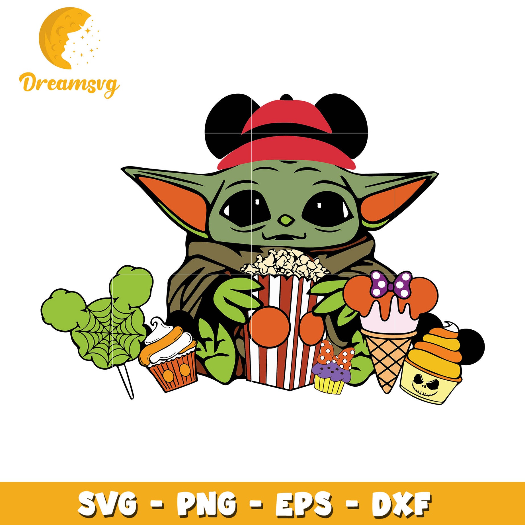 Yoda snack halloween design svg