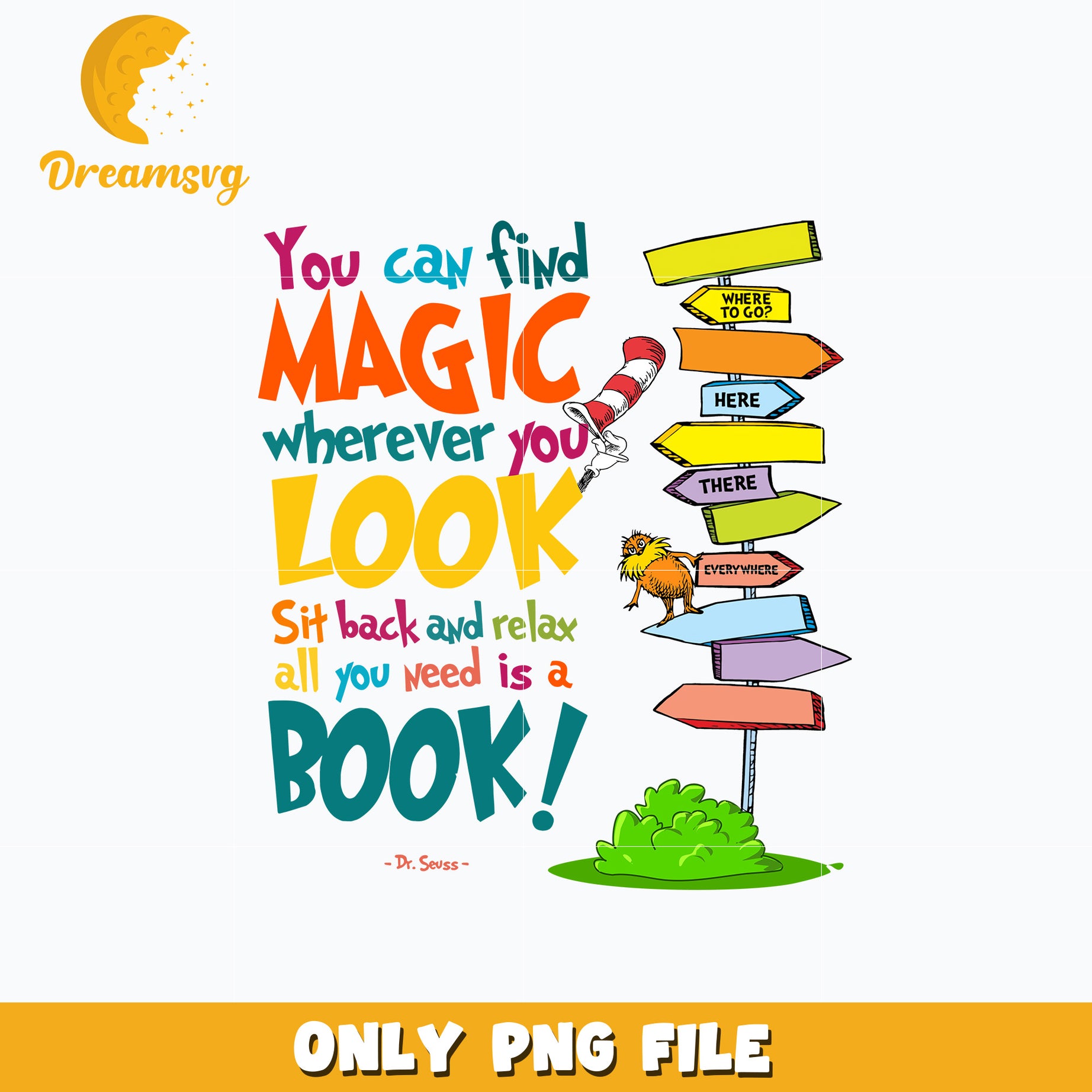 Dr seuss you can find magic png