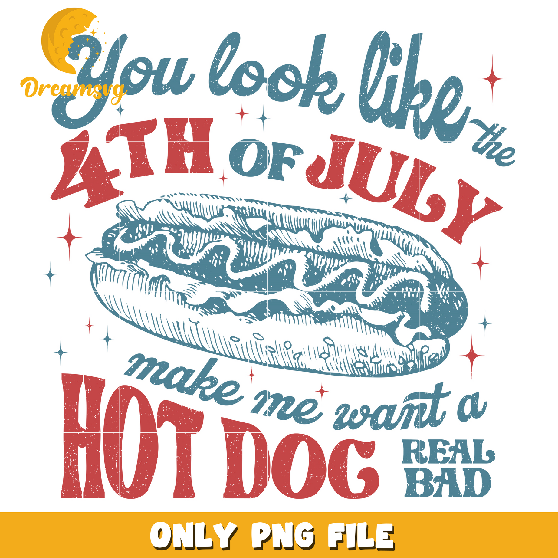 Hot dog 4th Of July design png