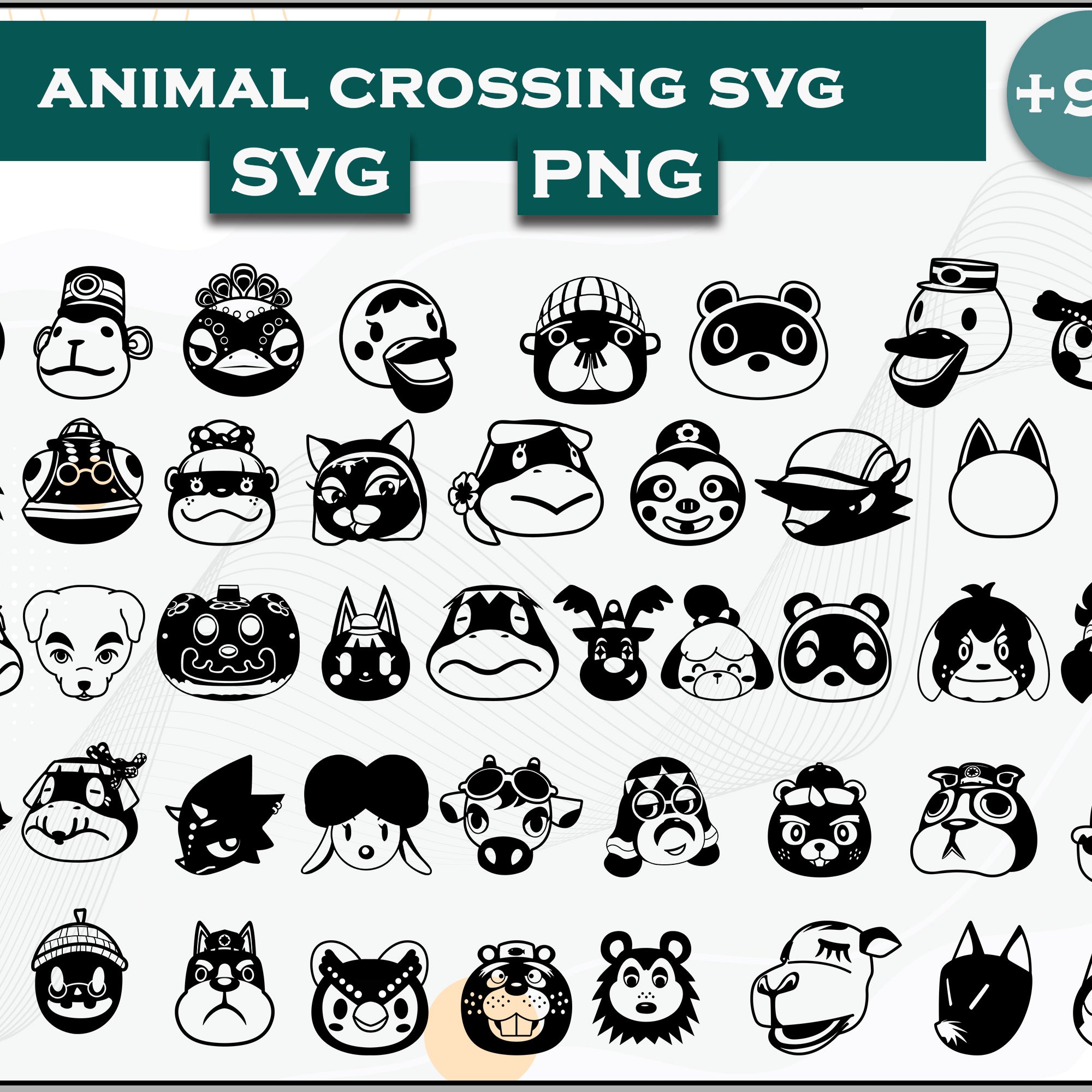 92+ Animals SVG Bundle, Animal Crossing Svg Bundle, Animal Crossing Svg, Cartoon svg, png, dxf, eps digital file