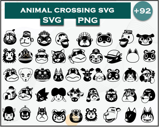92+ Animals SVG Bundle, Animal Crossing Svg Bundle, Animal Crossing Svg, Cartoon svg, png, dxf, eps digital file