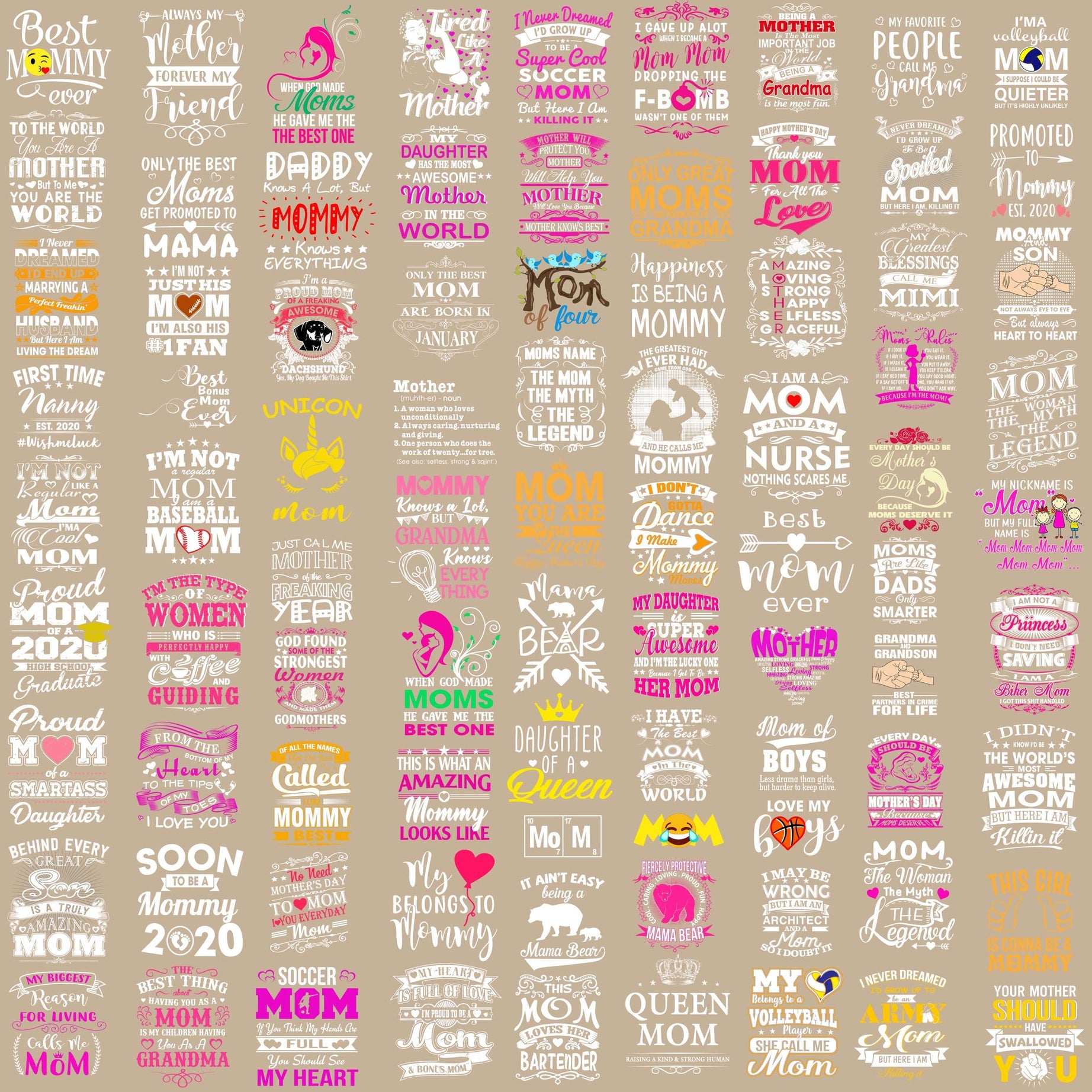 5000+ Mothers Day SVG Bundle, Mom SVG Bundle, Gifts for Mom Commercial Use SVG Cut File for Cricut or Silhouette, Farmhouse, Quotes, Sentimental