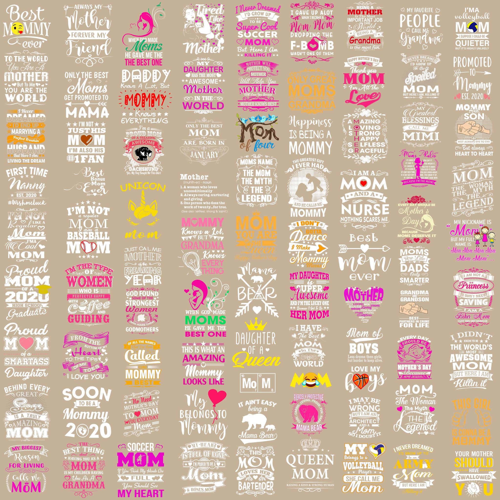 5000+ Mothers Day SVG Bundle, Mom SVG Bundle, Gifts for Mom Commercial Use SVG Cut File for Cricut or Silhouette, Farmhouse, Quotes, Sentimental