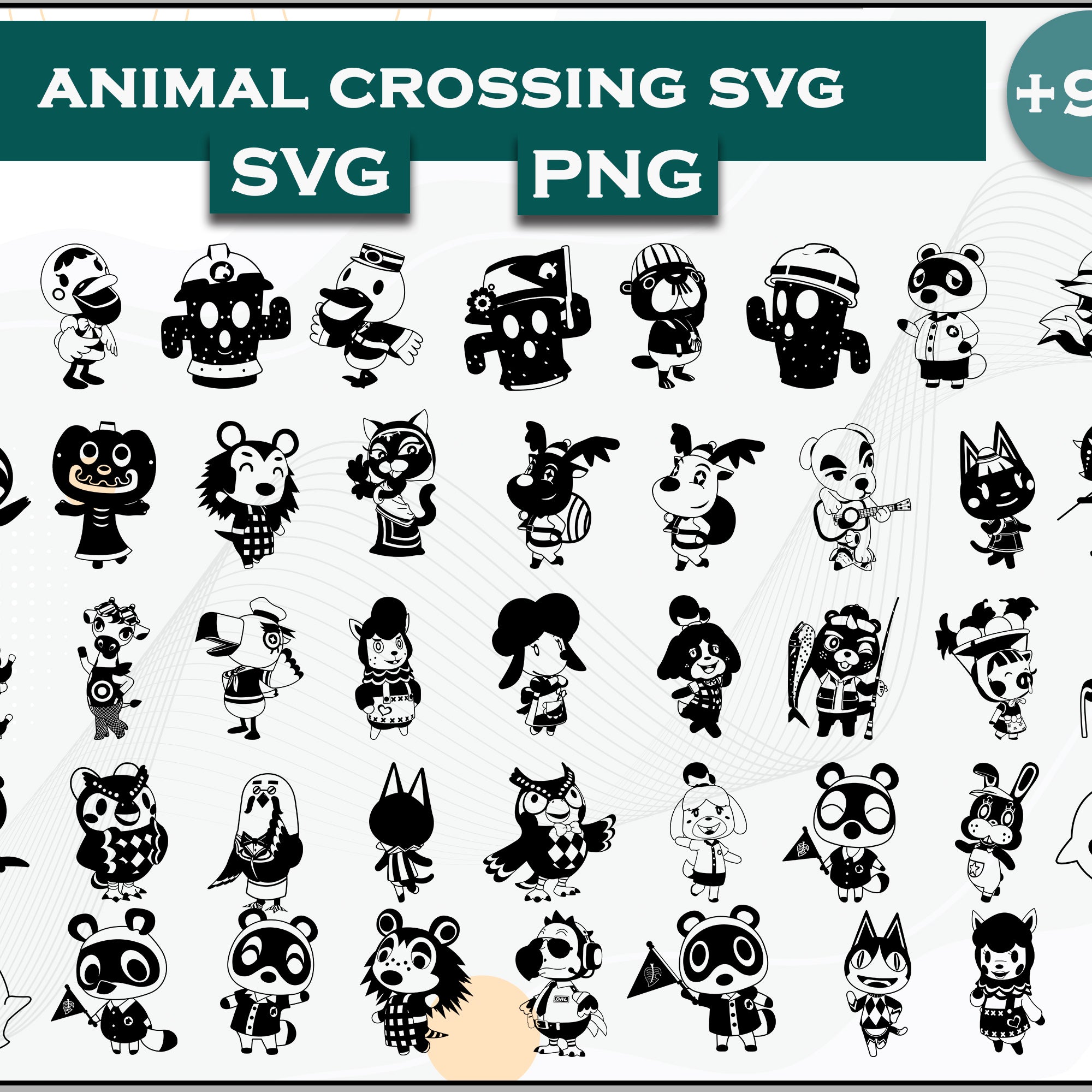 90+ Animals SVG Bundle, Animal Crossing Svg Bundle, Animal Crossing Svg, Cartoon svg, png, dxf, eps digital file