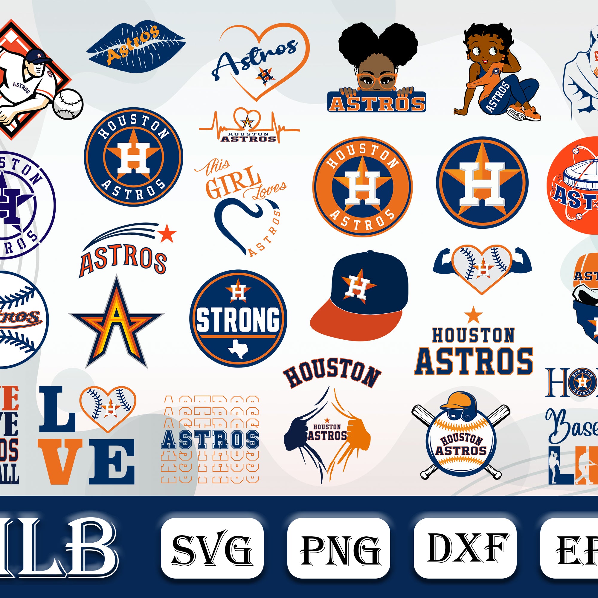 Houston Astros Bundle SVG, Houston Astros SVG, Sport MLB SVG.