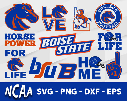 Boise State Broncos Svg Bundle, Boise State Broncos Svg, Sport Svg, Ncaa Svg, Png, Dxf, Eps Digital file.