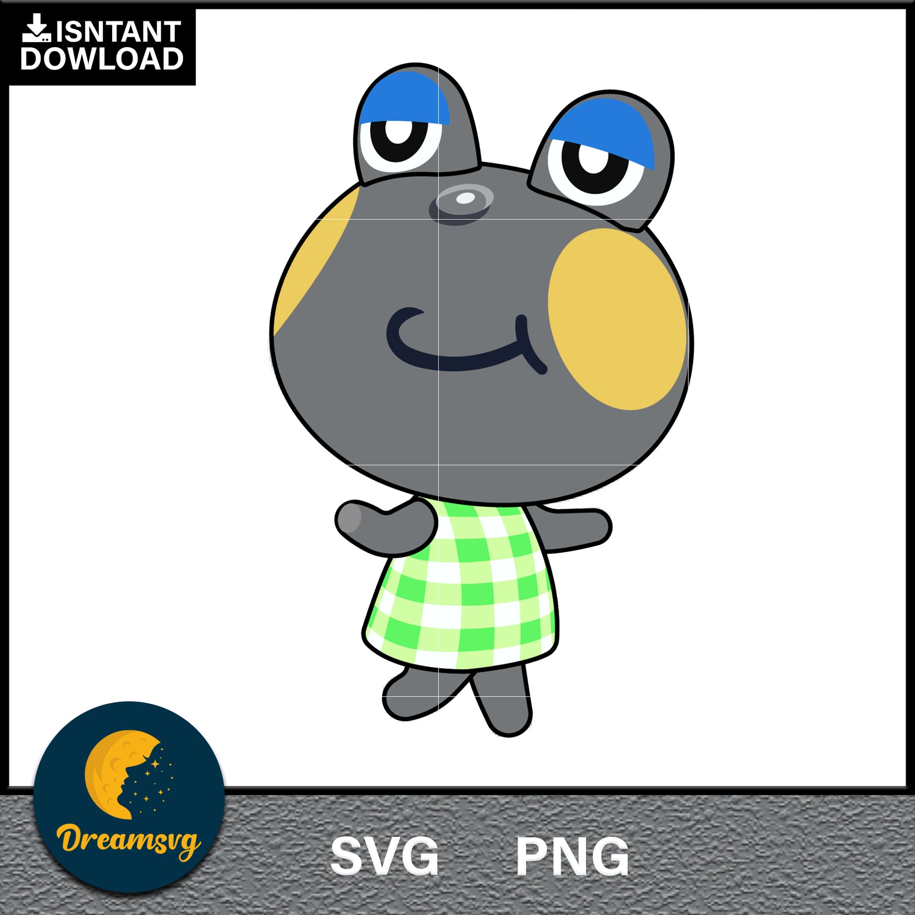 Huck Animal Crossing Svg, Animal Crossing Svg, Animal Crossing Png, Cartoon svg, svg, png digital file