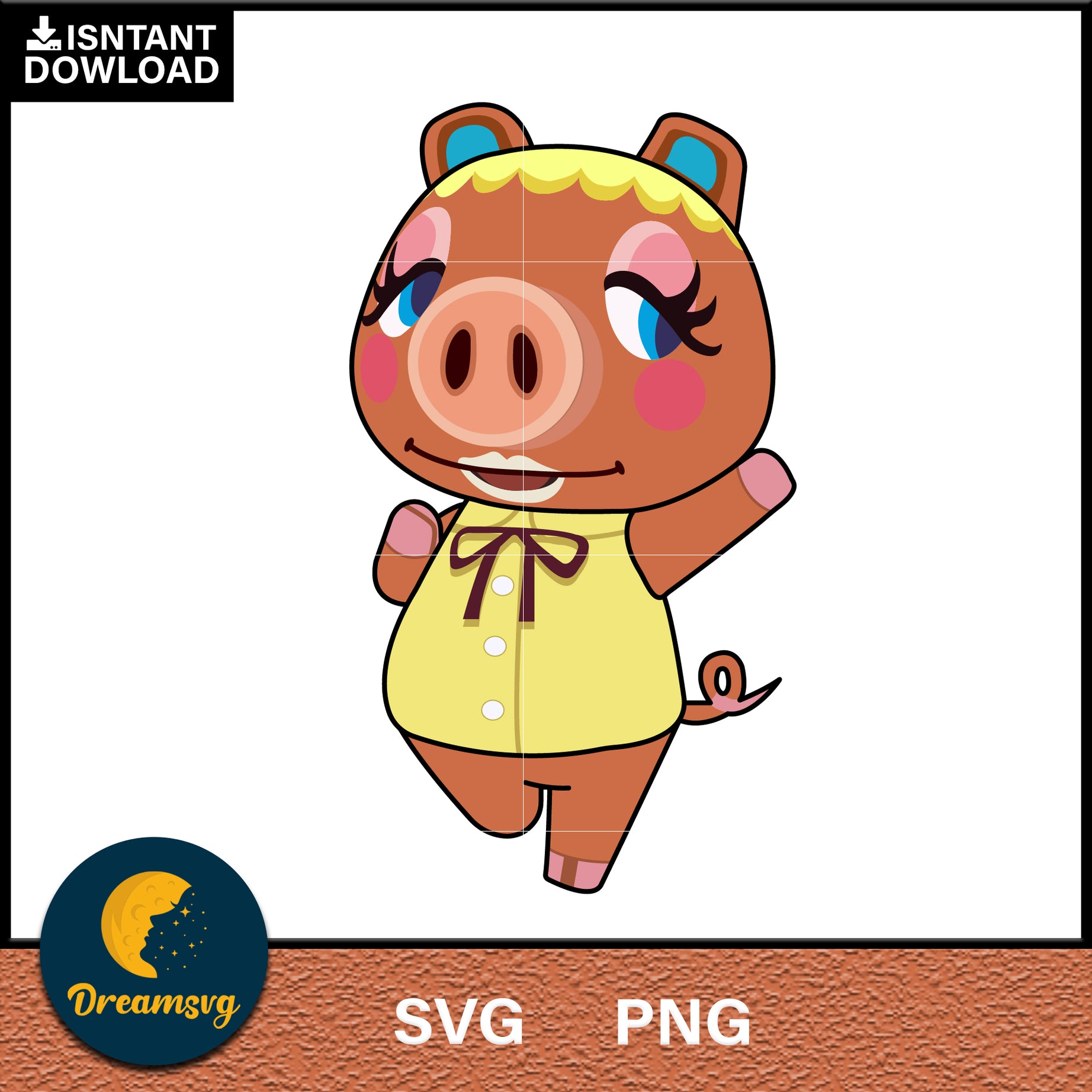 Pancetti Animal Crossing Svg, Animal Crossing Svg, Animal Crossing Png, Cartoon svg, svg, png digital file