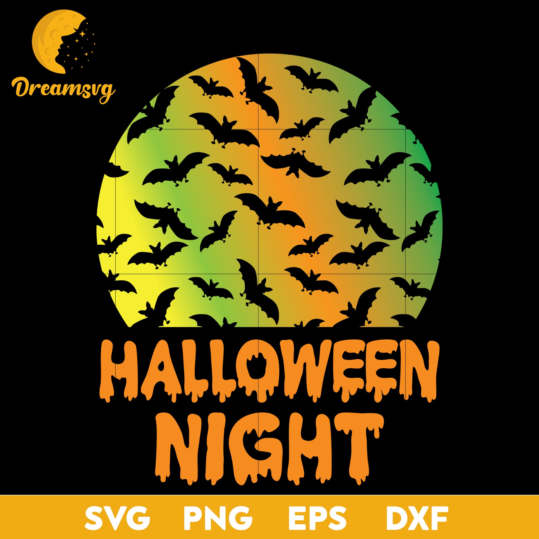 Halloween night svg, Halloween svg, png, dxf, eps digital file.