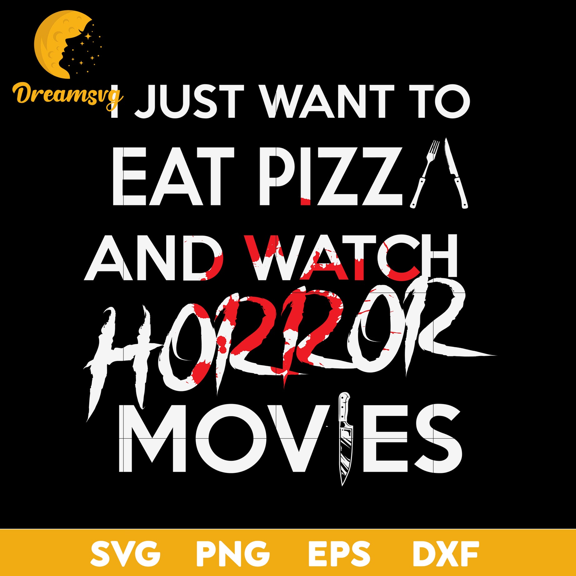 Halloween Pizza Funny Horror Movie svg, Halloween svg, png, dxf, eps digital file.