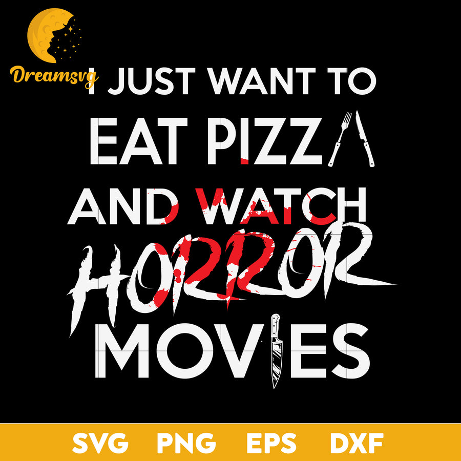 Halloween Pizza Funny Horror Movie svg, Halloween svg, png, dxf, eps digital file.