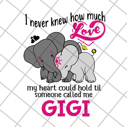 I never knew how much love gigi svg, Mother's day svg, eps, png, dxf digital file MTD05042143