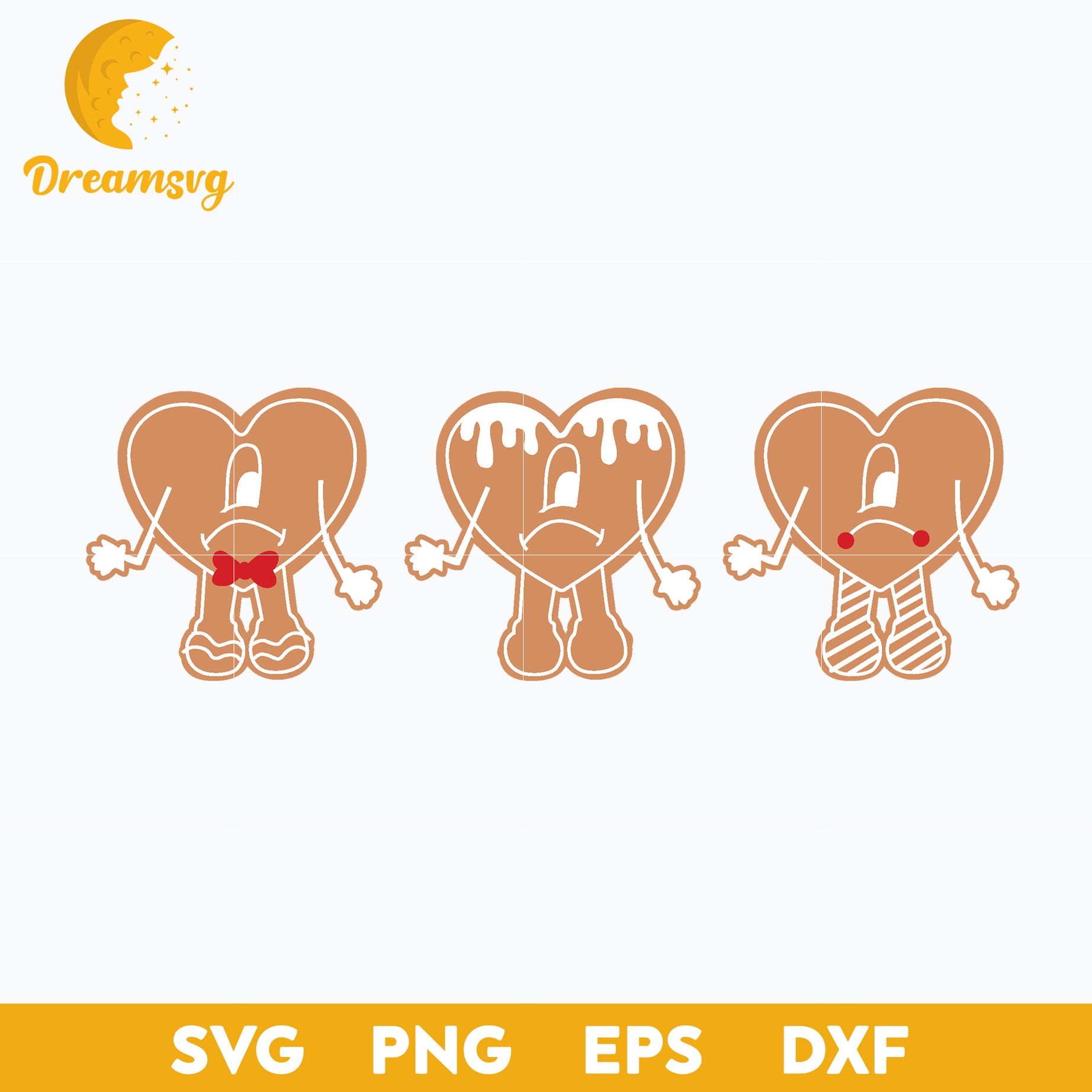Heart Bunny Christmas SVG, Bunny Christmas SVG, PNG, DXF, EPS File.