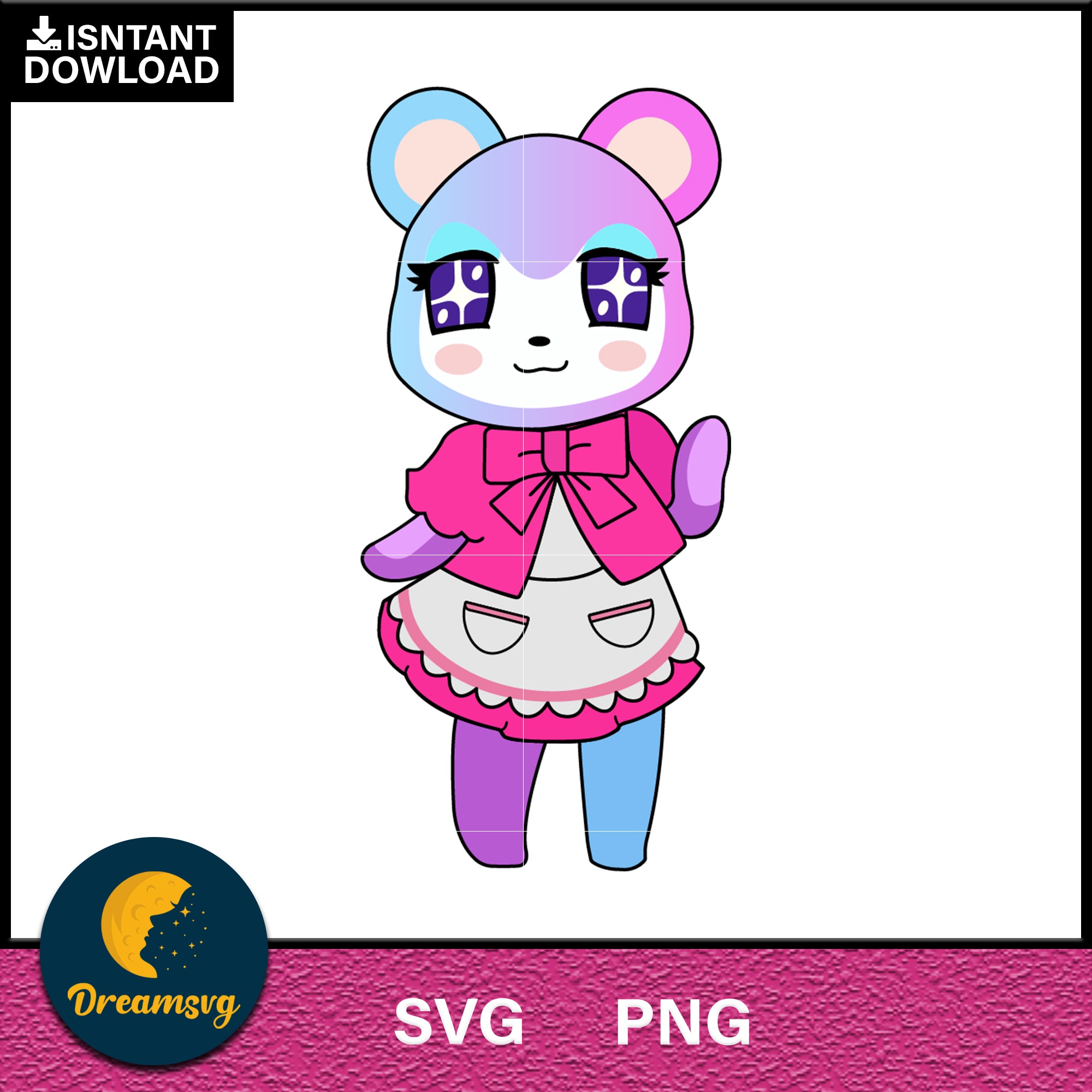 Judy Animal Crossing Svg, Animal Crossing Svg, Animal Crossing Png, Cartoon svg, svg, png digital file