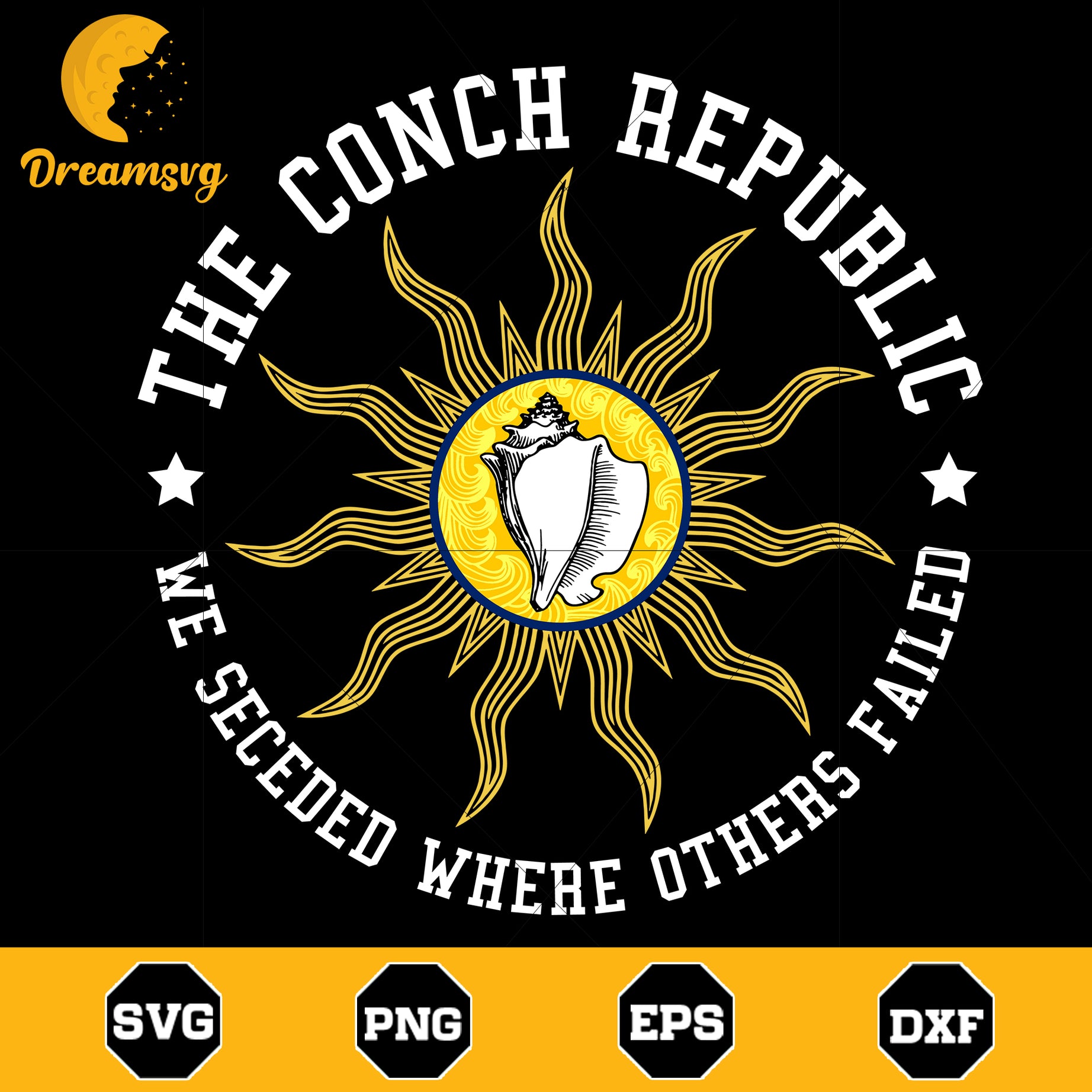 The conch republic we seceded where others failed svg, funny svg, funny quotes svg png, dxf, eps digital file, svg file
