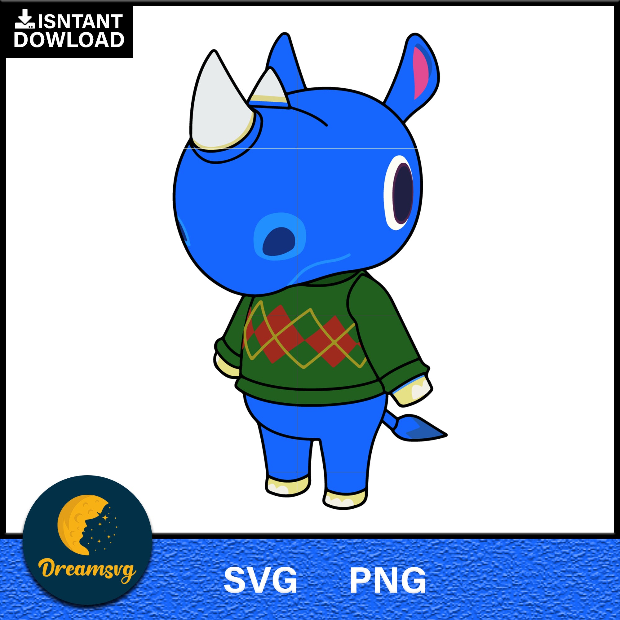 Hornsby Animal Crossing Svg, Animal Crossing Svg, Animal Crossing Png, Cartoon svg, svg, png digital file