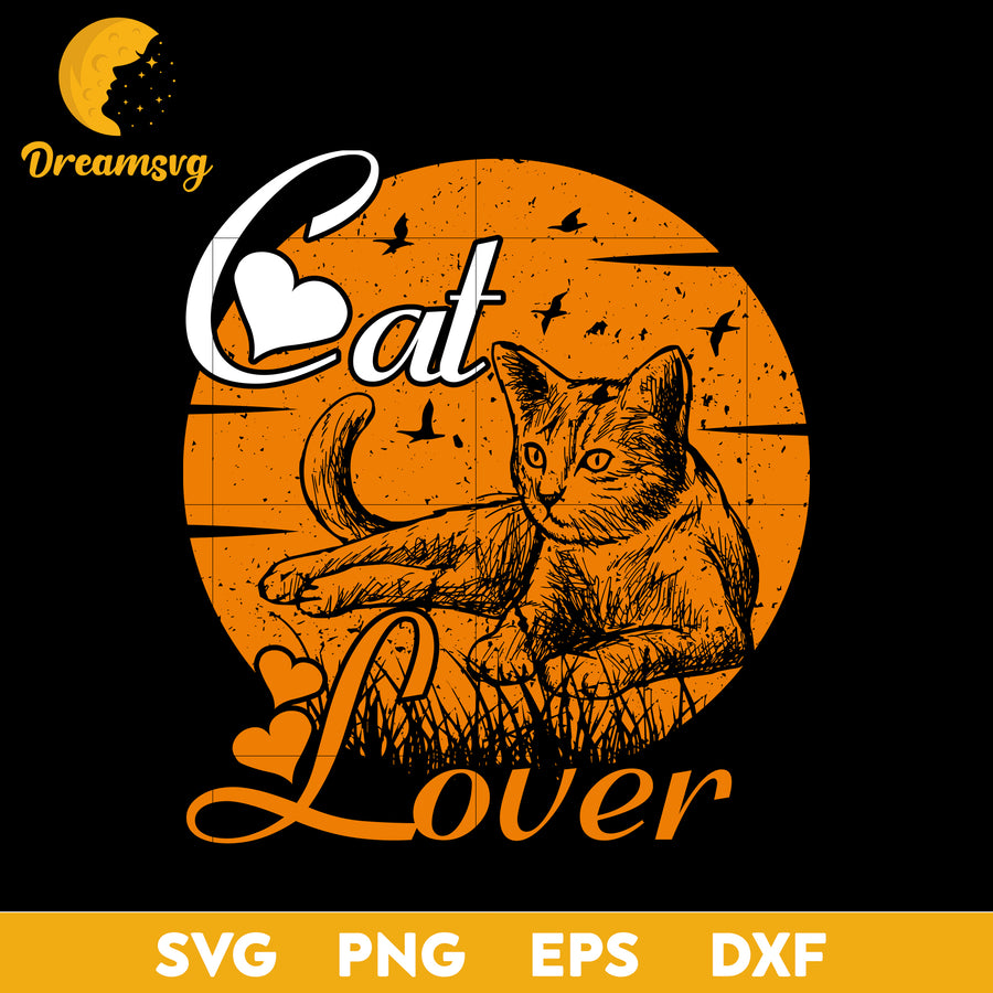 Cat love svg, Halloween svg, png, dxf, eps digital file.