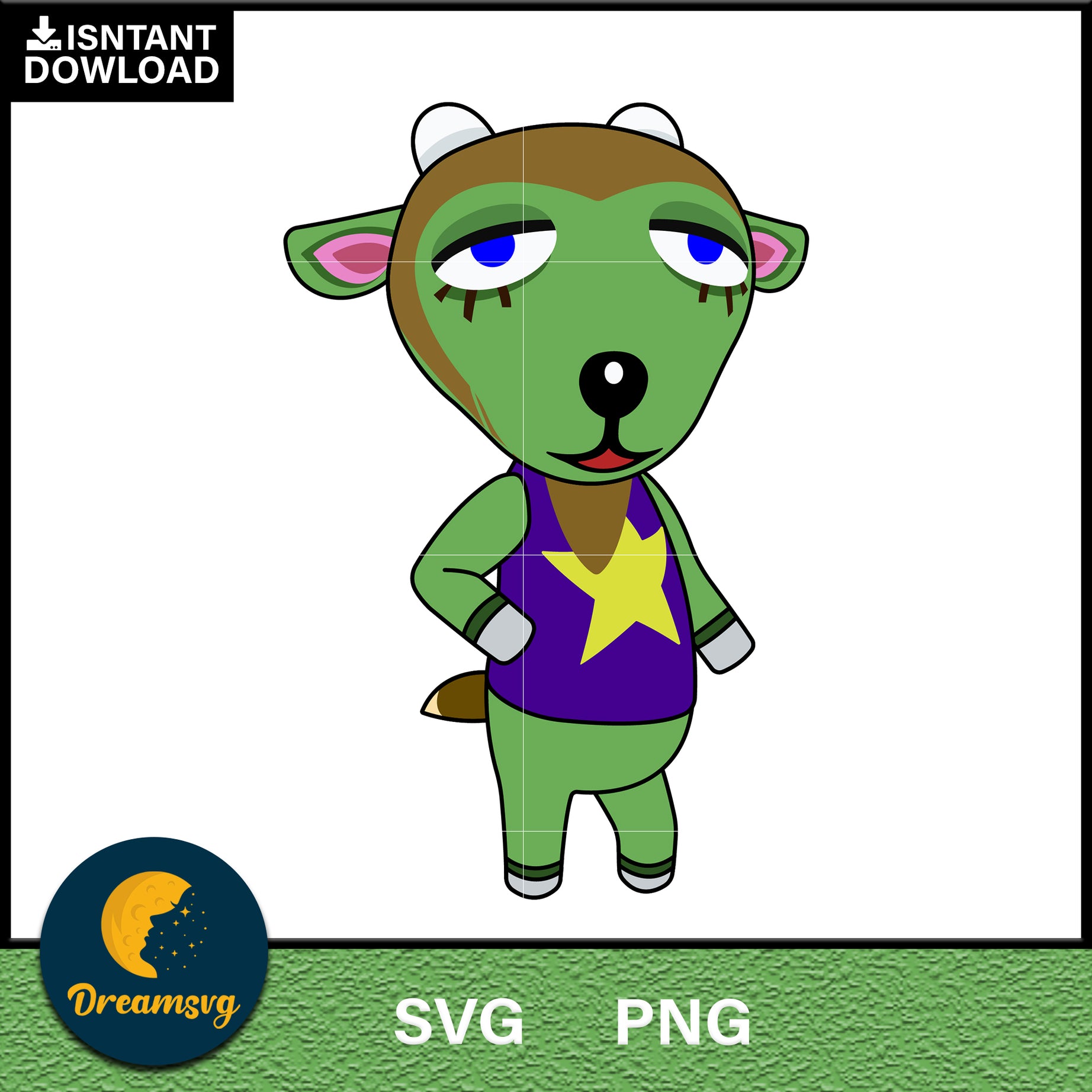 Gruff Animal Crossing Svg, Animal Crossing Svg, Animal Crossing Png, Cartoon svg, svg, png digital file