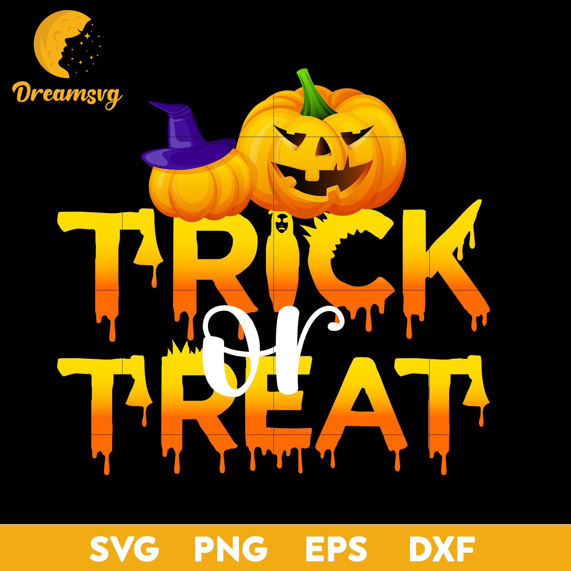 Trick or treat halloween svg, Halloween svg, png, dxf, eps digital file.