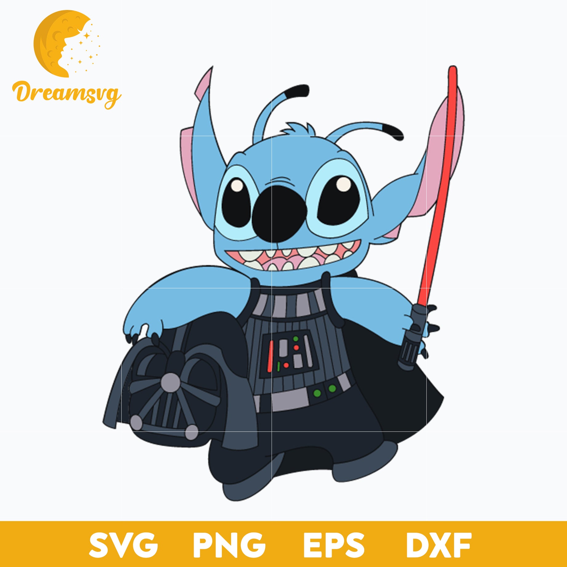 Stitch Darth Vader SVG, Stitch Star Wars SVG, Stitch Halloween SVG, PNG, DXF, EPS Digital File.
