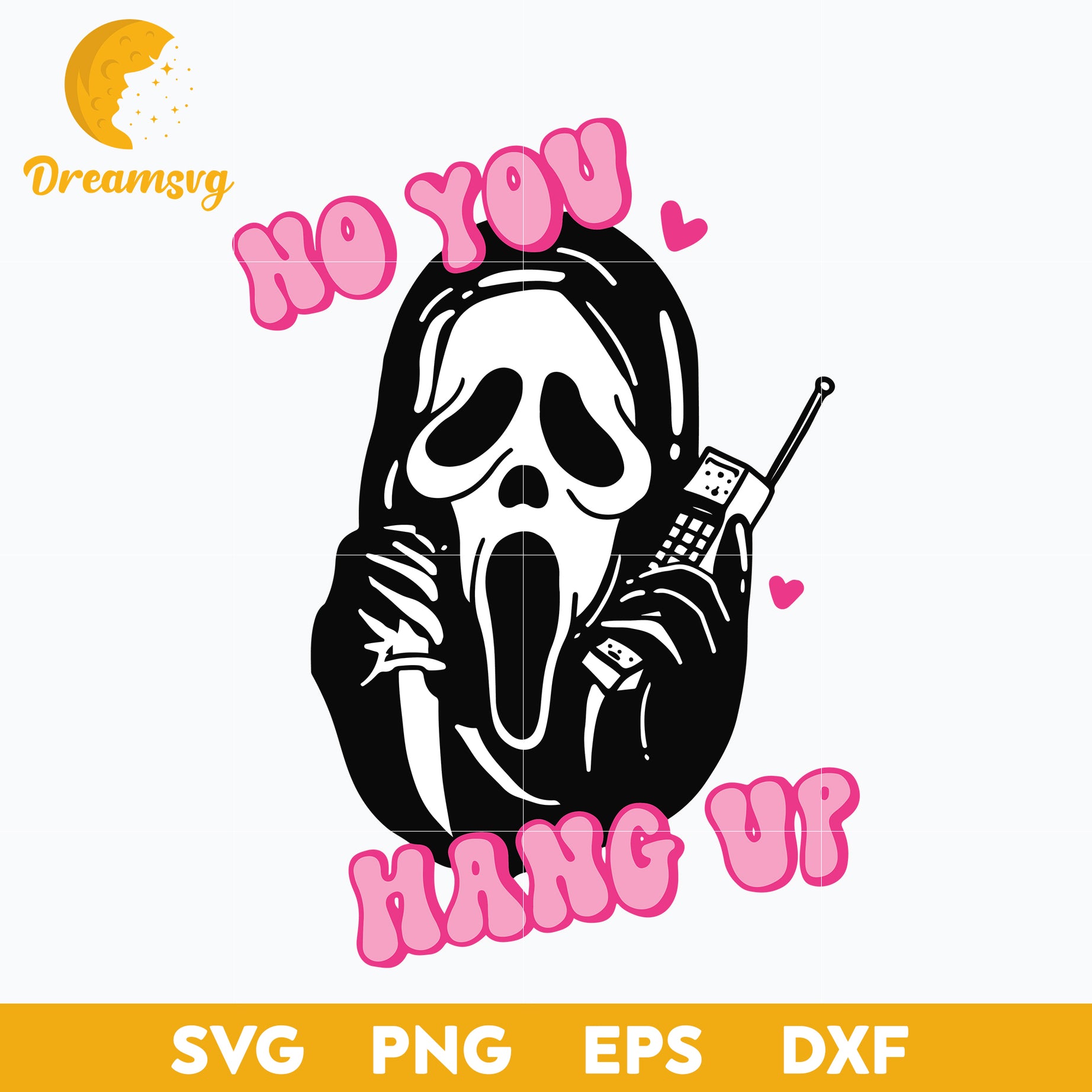 No You Hang Up Svg, Scream Svg, Ghostface Svg, Halloween Svg, png, dxf, eps digital file.