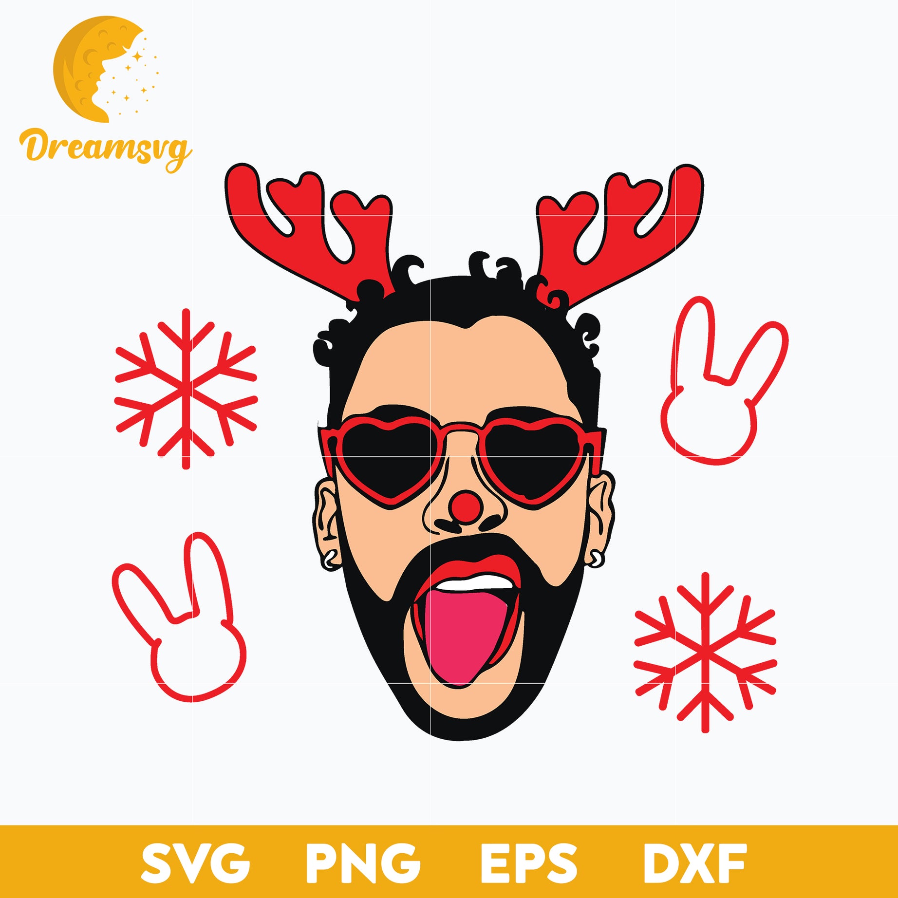 Bad Bunny Merry Christmas SVG