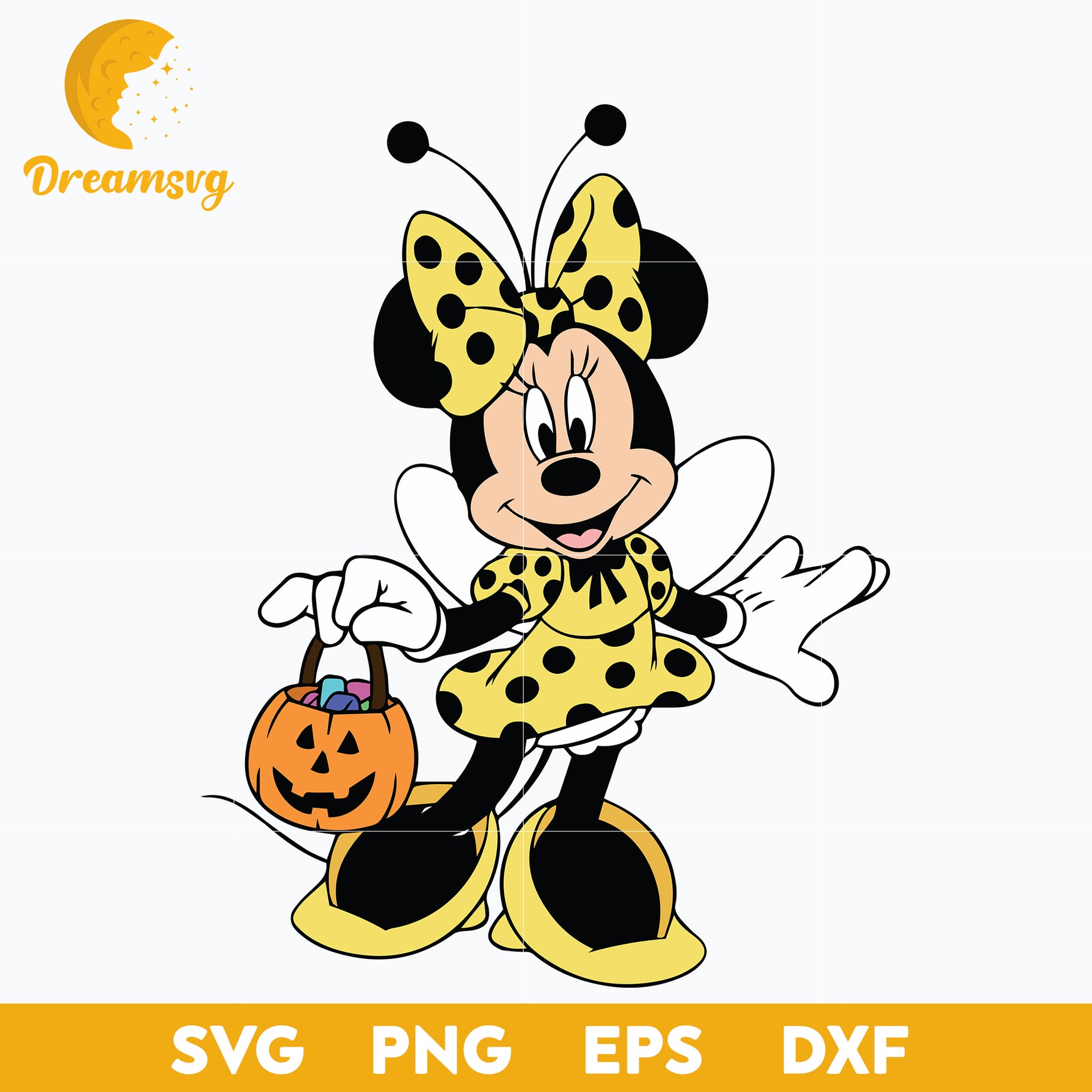 Minnie Mouse Halloween Svg,  Minnie Halloween Svg,  Minnie Svg, Halloween Svg, png, dxf, eps digital file.
