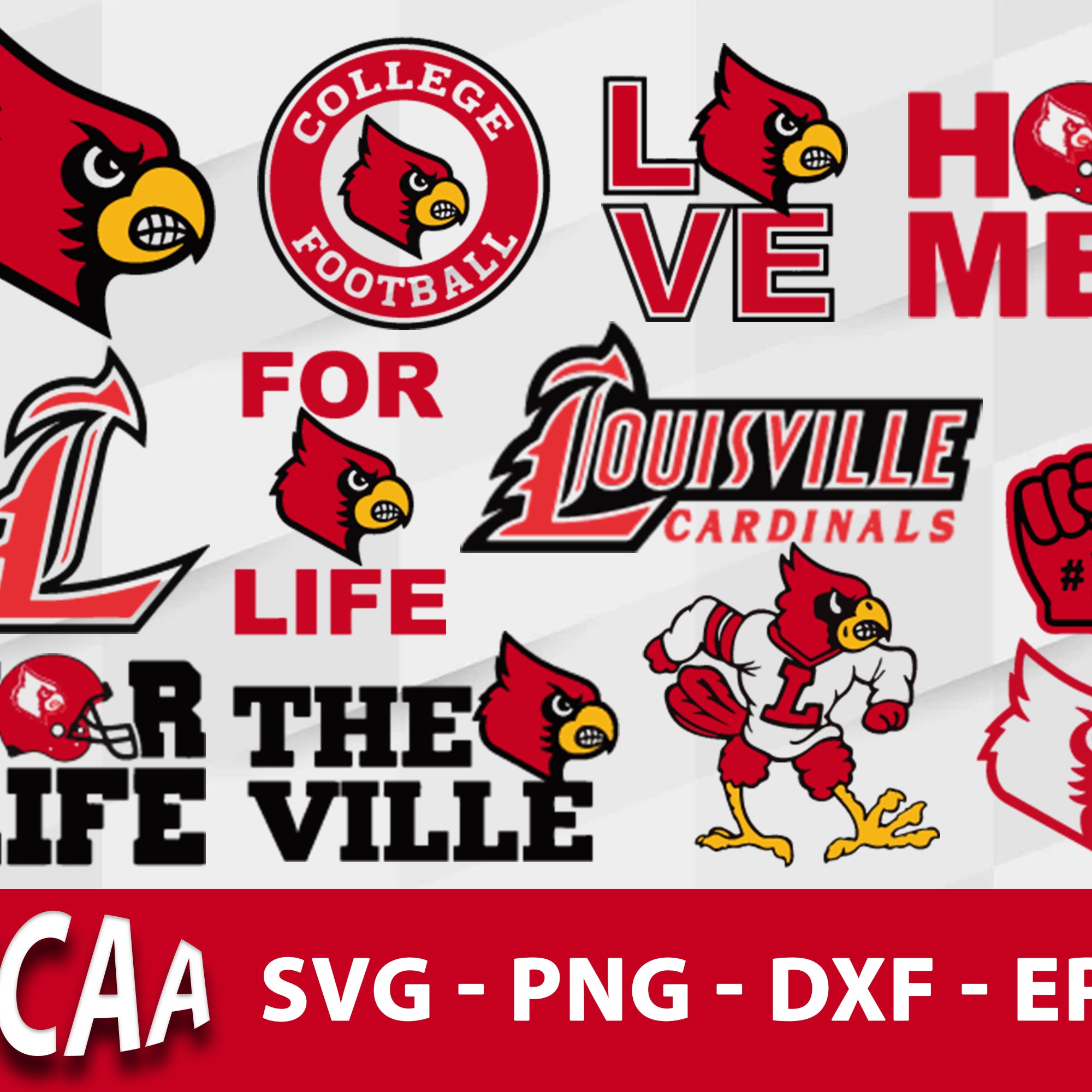 Louisville Cardinals Svg Bundle, Louisville Cardinals Svg, Sport Svg, Ncaa Svg, Png, Dxf, Eps Digital file.
