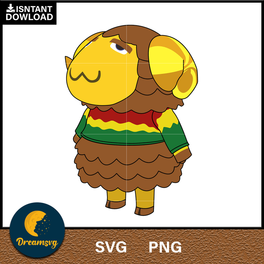 Curlos Animal Crossing Svg, Animal Crossing Svg, Animal Crossing Png, Cartoon svg, svg, png digital file