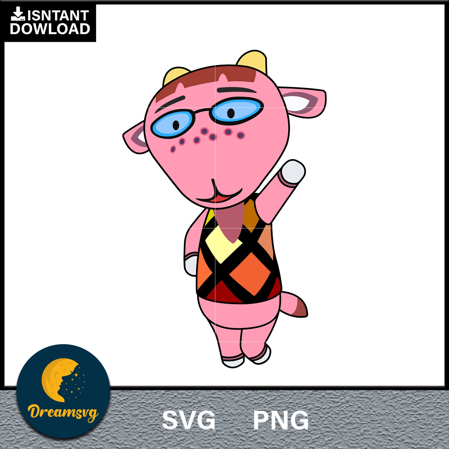 Velma Animal Crossing Svg, Animal Crossing Svg, Animal Crossing Png, Cartoon svg, svg, png digital file