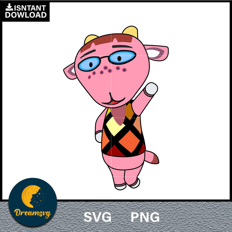 Velma Animal Crossing Svg, Animal Crossing Svg, Animal Crossing Png, Cartoon svg, svg, png digital file