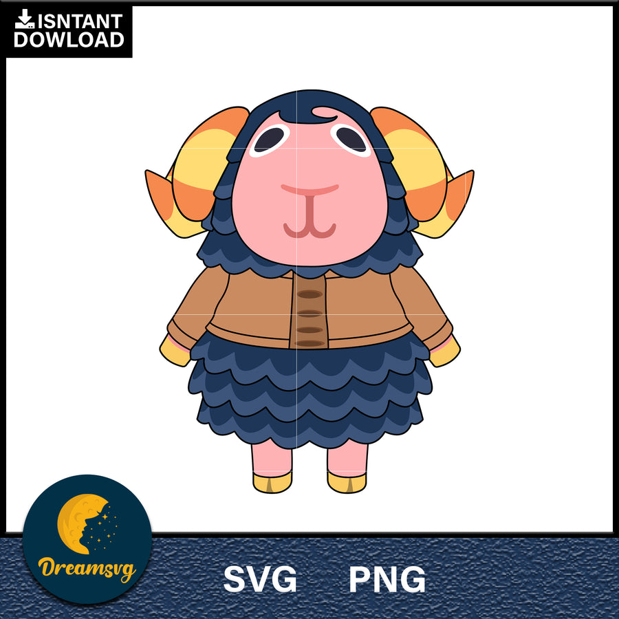Eunice Animal Crossing Svg, Animal Crossing Svg, Animal Crossing Png, Cartoon svg, svg, png digital file