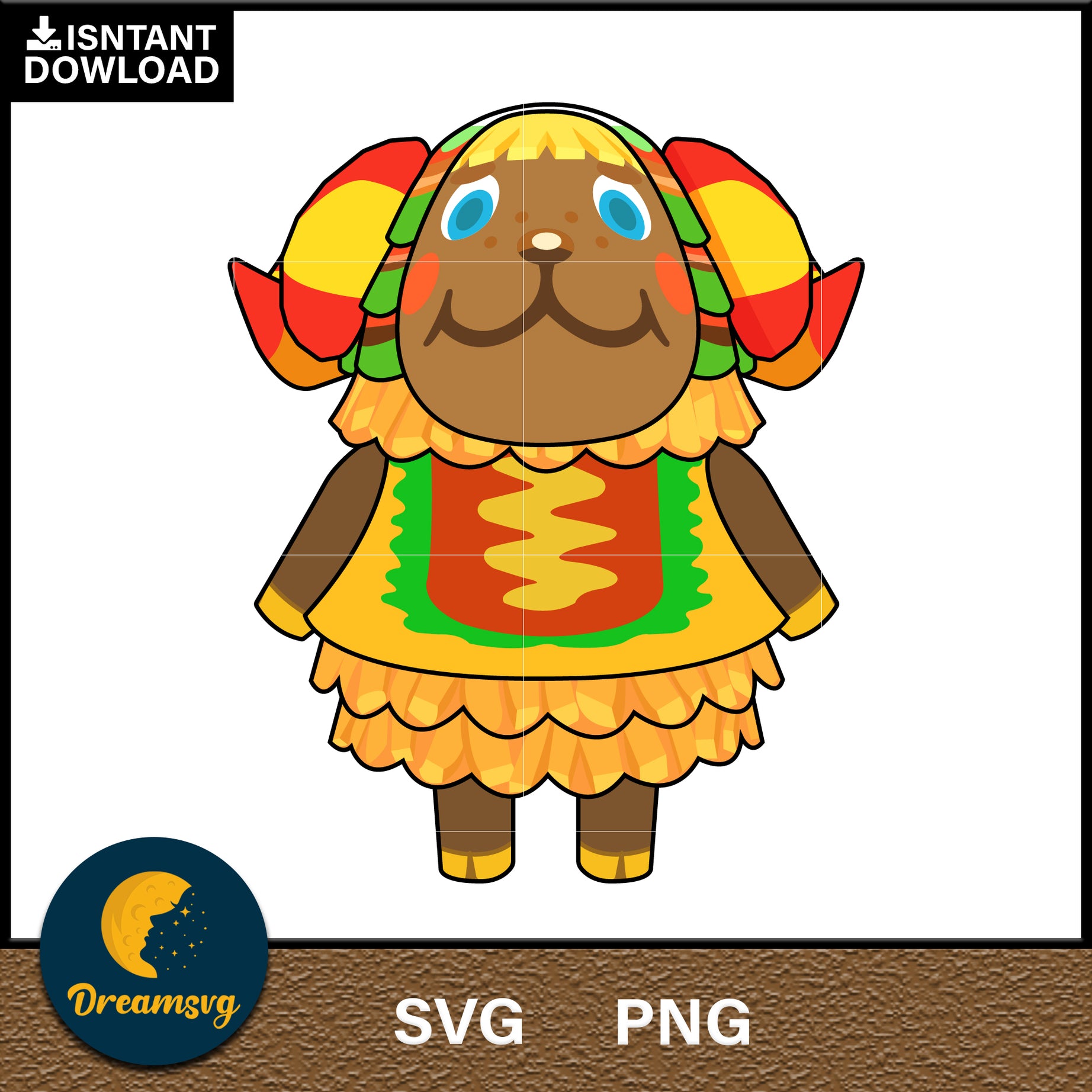 Frita Animal Crossing Svg, Animal Crossing Svg, Animal Crossing Png, Cartoon svg, svg, png digital file