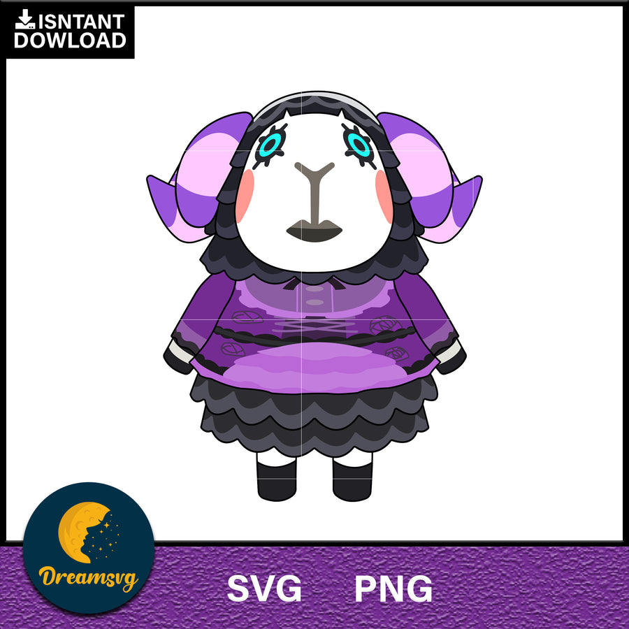 Muffy Animal Crossing Svg, Animal Crossing Svg, Animal Crossing Png, Cartoon svg, svg, png digital file