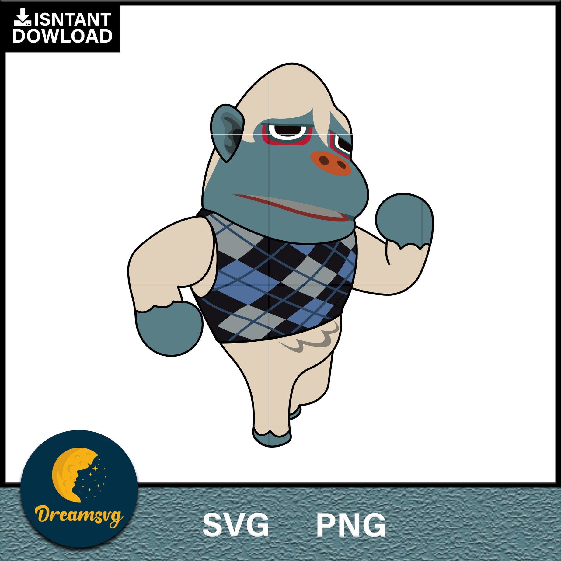 Hans Animal Crossing Svg, Animal Crossing Svg, Animal Crossing Png, Cartoon svg, svg, png digital file