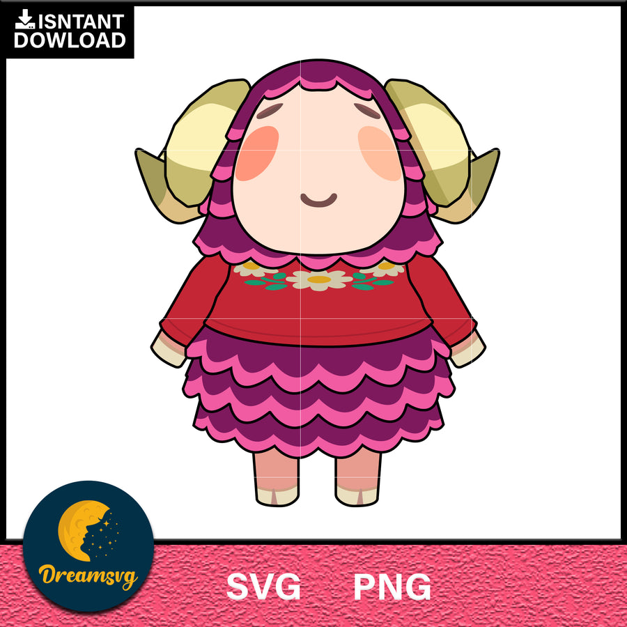 Stella Animal Crossing Svg, Animal Crossing Svg, Animal Crossing Png, Cartoon svg, svg, png digital file
