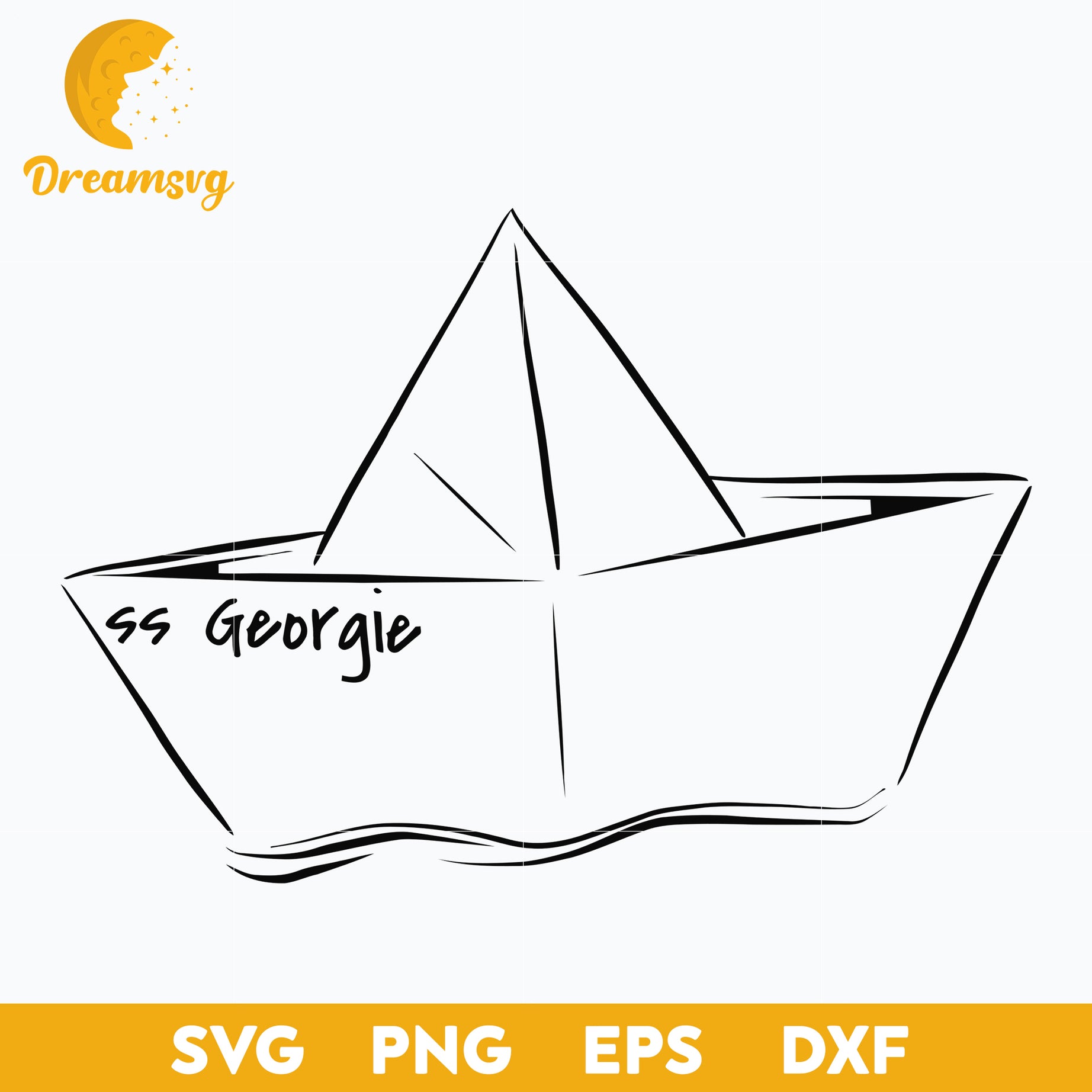 Georgie Boat SVG, Horror Characters svg, Halloween svg, png, dxf, eps digital file.