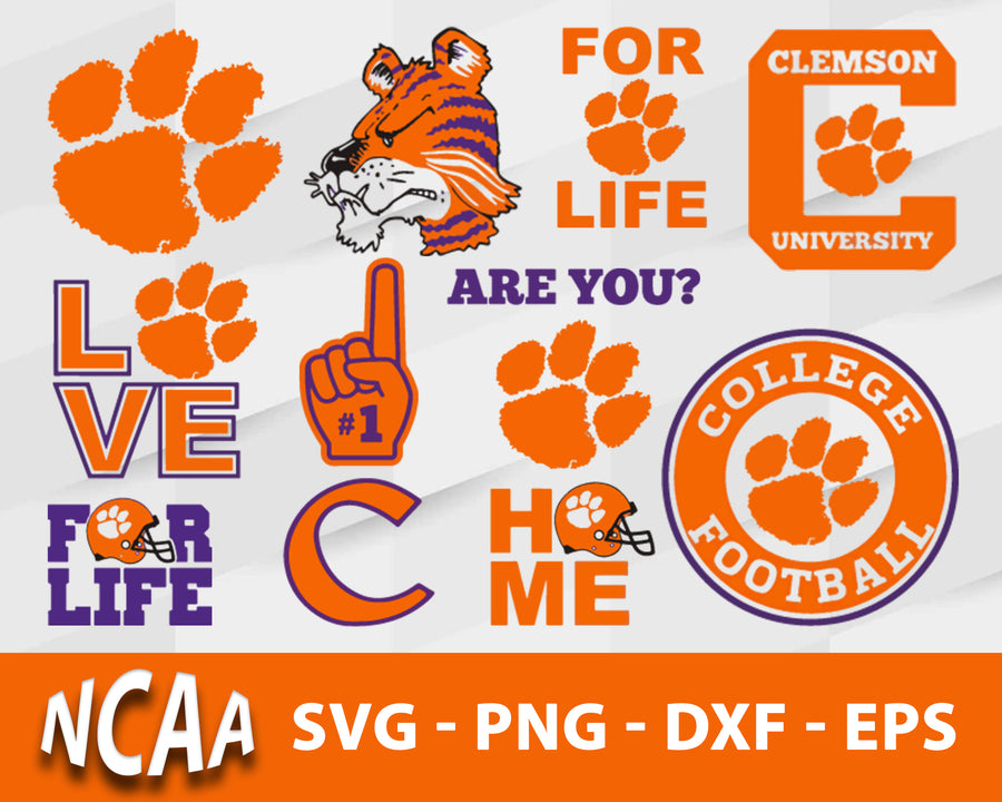 Clemson Tigers Svg Bundle, Clemson Tigers Svg, Sport Svg, Ncaa Svg, Png, Dxf, Eps Digital file.