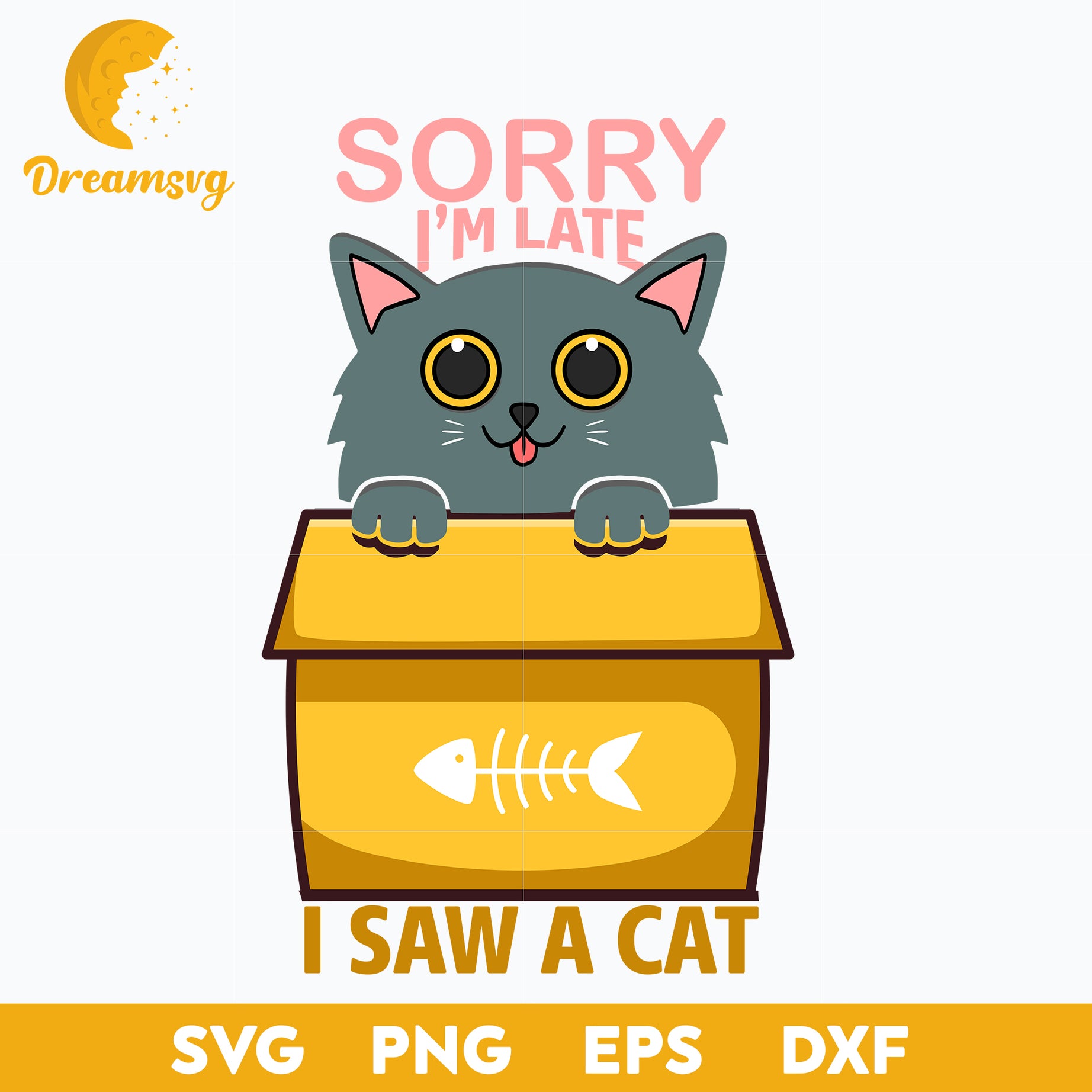 Sorry i'm late i saw a cat svg, Halloween svg, png, dxf, eps digital file.